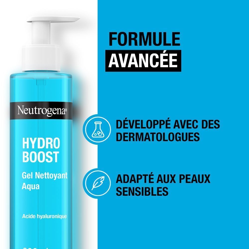 Femme avec visage propre. Texte: Cliniquement testé. Nettoie en douceur. Pour éliminer l'excès de maquillage et les impuretés.
