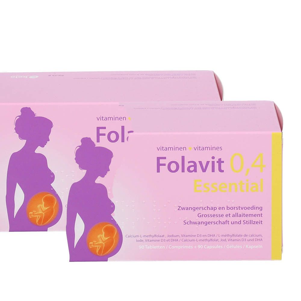 Folavit 0,4 Essential 90 Comprimés + 90 Gélules
