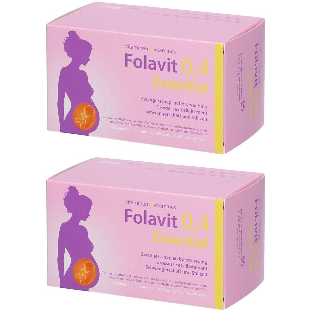 Folavit 0,4 Essential 90 Comprimés + 90 Gélules