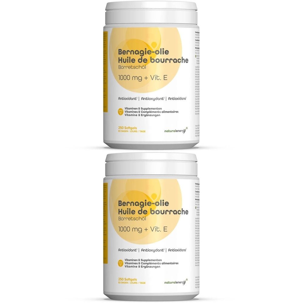 Natürliche Energie Bernagie Olie 1000mg + Vitamine E