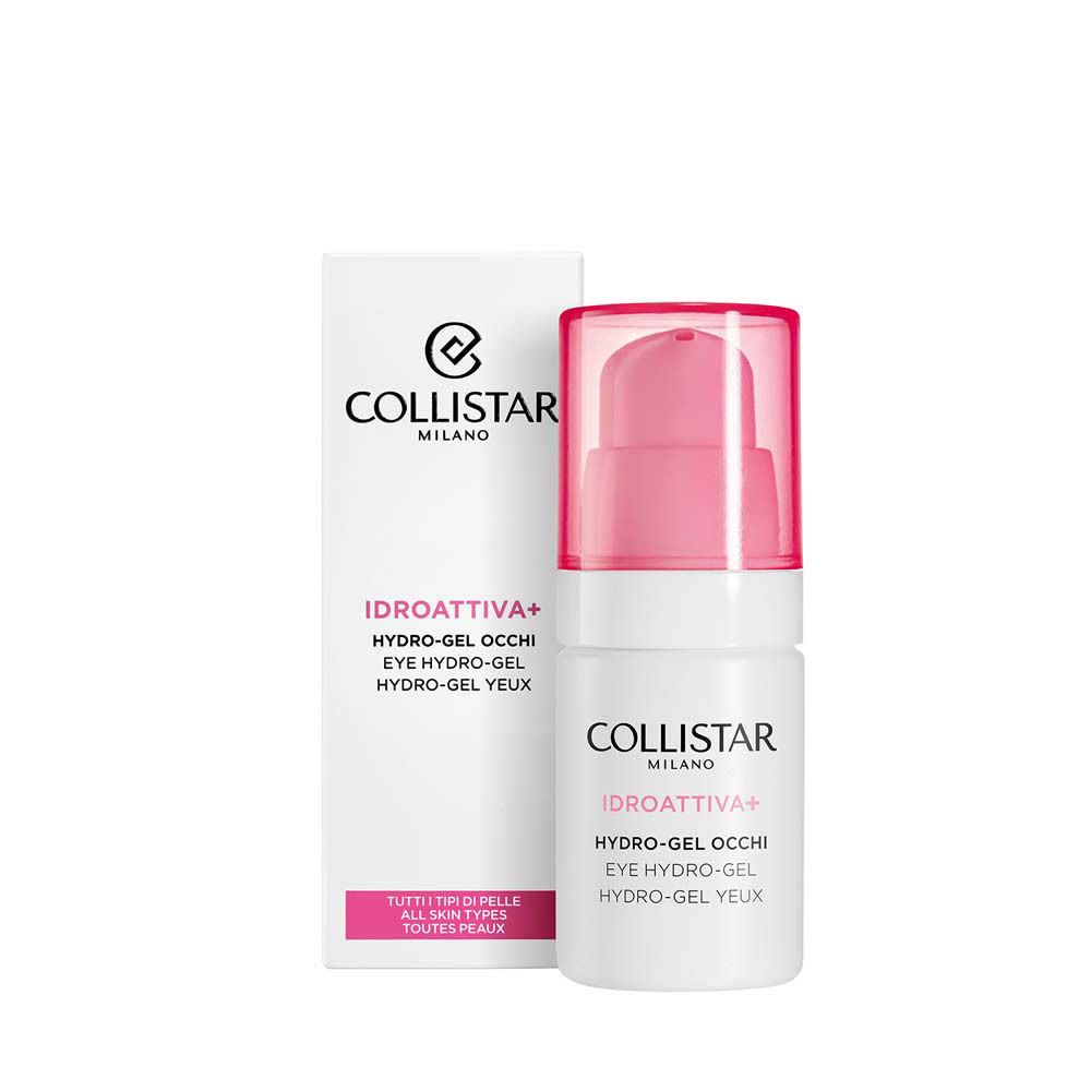 Produit et emballage. Flacon blanc et rose et carton. Inscriptions : COLLISTAR, IDROATTIVA+.
