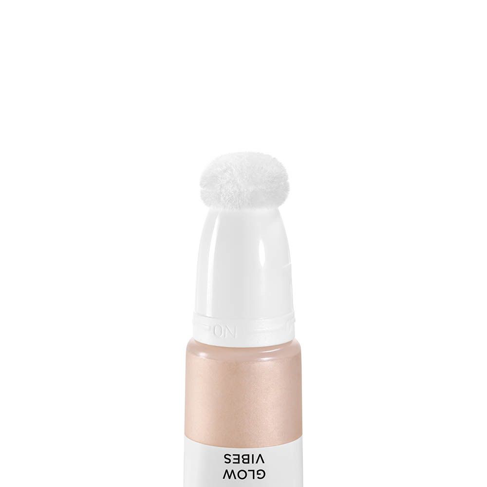 Collistar NOT Glow Vibes. Embout applicateur. Éponge blanche. Produit beige.