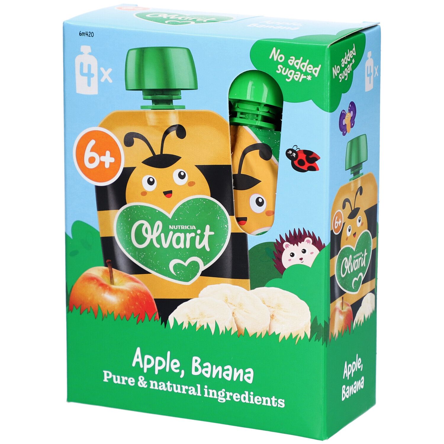 Olvarit | Trinkflasche Obst | Baby Ab 6 Monate| Apfel Banane