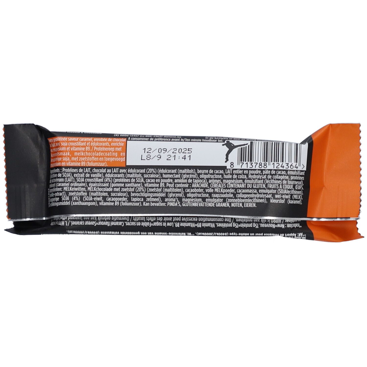 HiPPRO Protein Riegel | Karamell Geschmack | 15 g Protein | Mit Magnesium und Vitamin B9