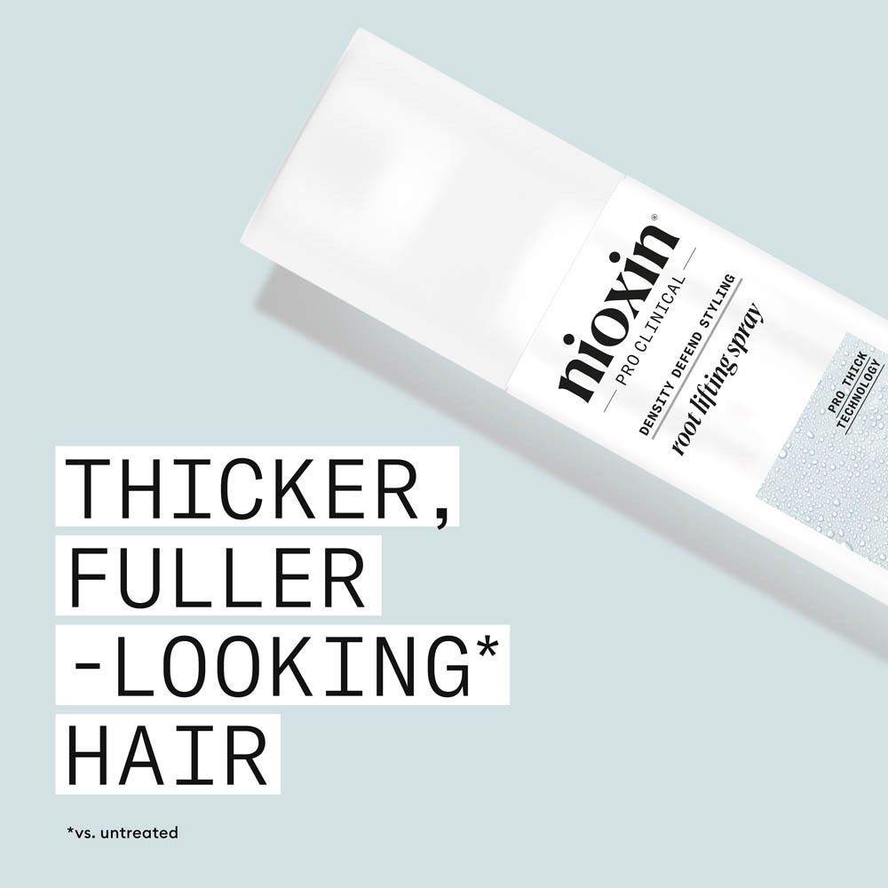 Nioxin Pro Clinical Root Lifting Spray für dickeres, voller aussehendes Haar.