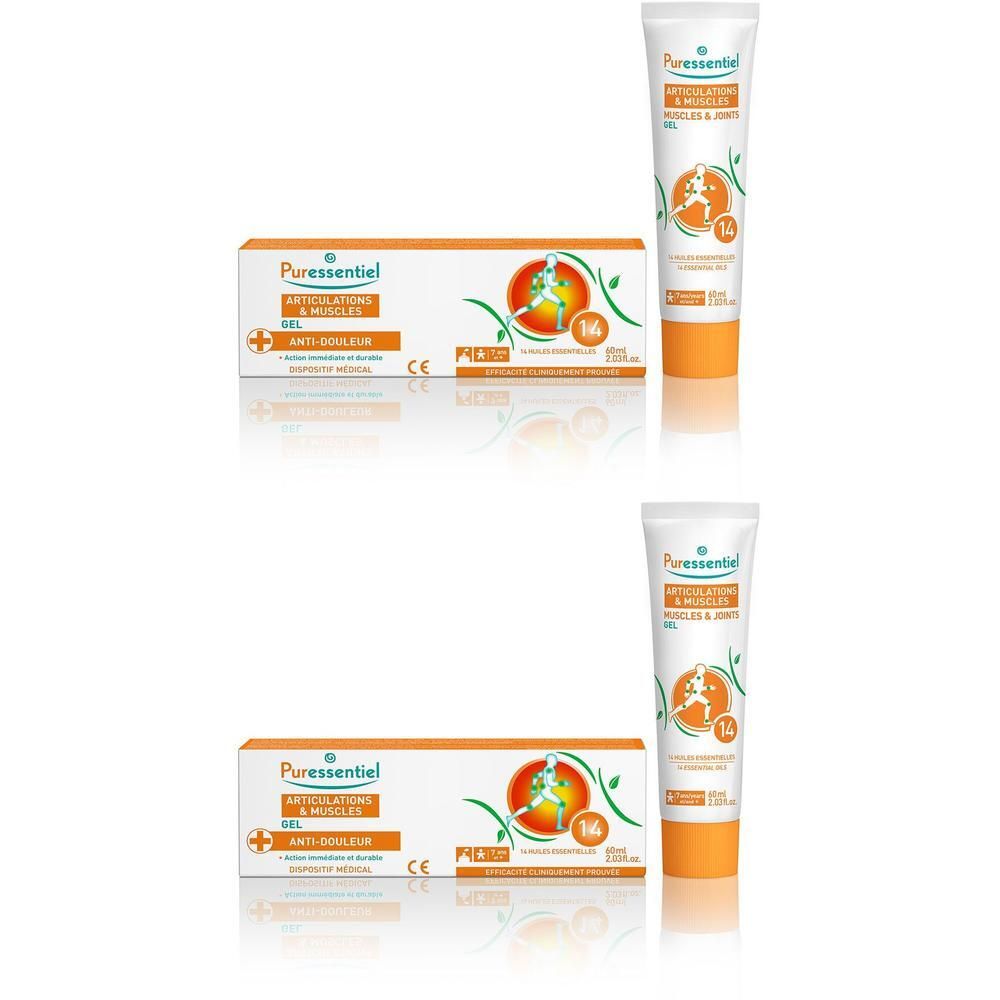 Zwei Tuben und zwei Schachteln. Produktname und Logo deutlich sichtbar. Gel für Gelenke und Muskeln.