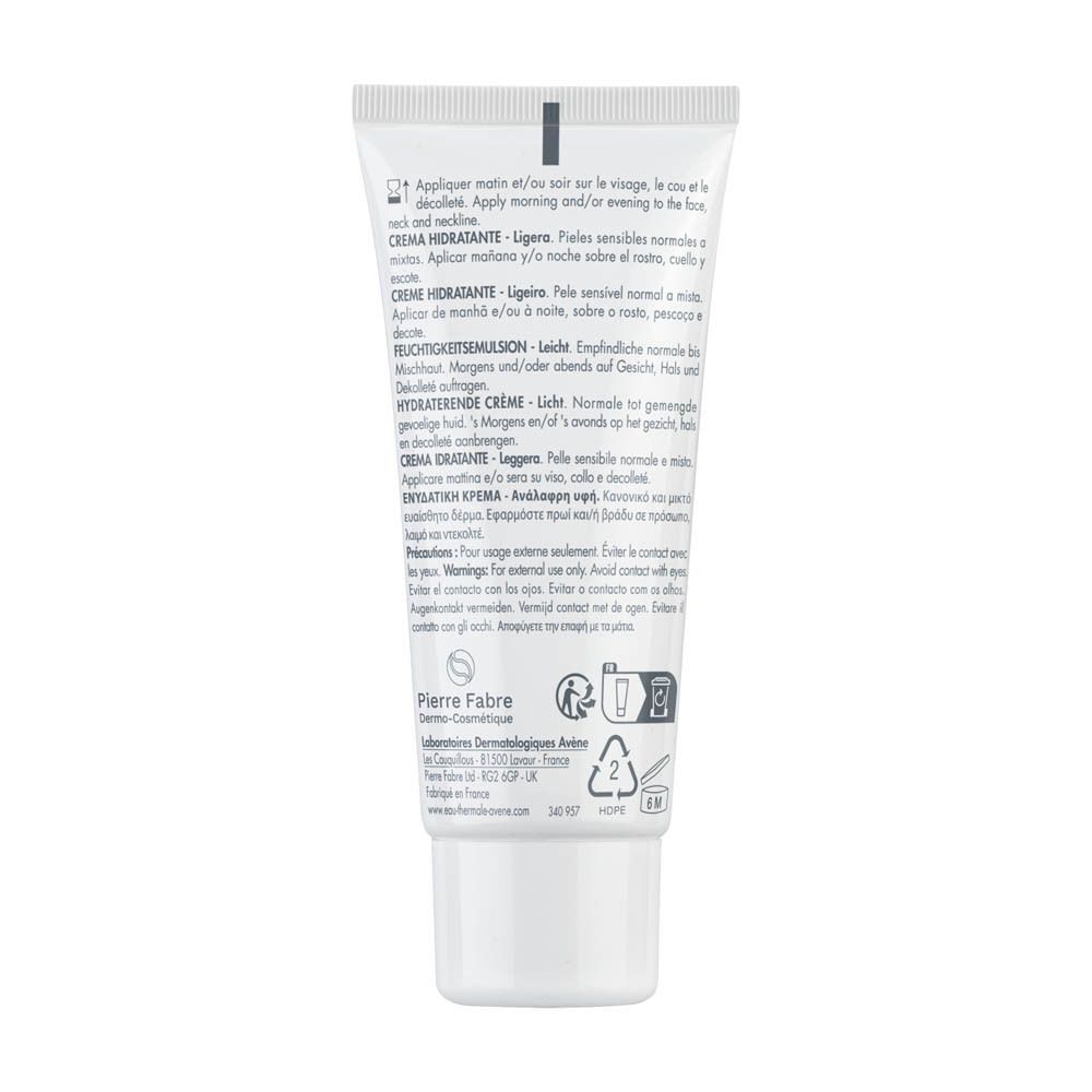 Deux tubes de crème hydratante Avène Hydrance Light, 40ml. Offre 2=1.