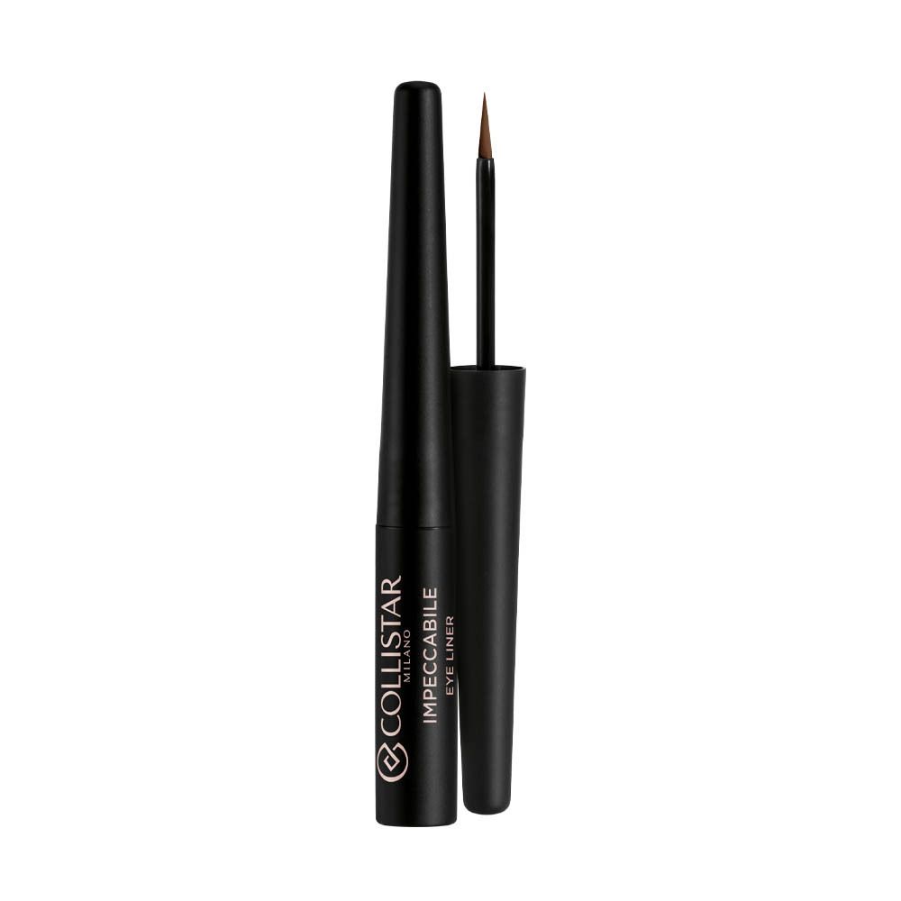 Stylo eye-liner noir avec pointe marron. Collistar Milano, Eye Liner Impeccabile.