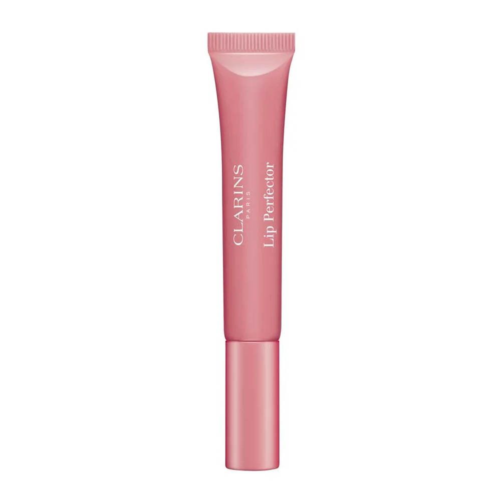 Clarins Lip Perfector 01, un gloss à lèvres rose en tube.