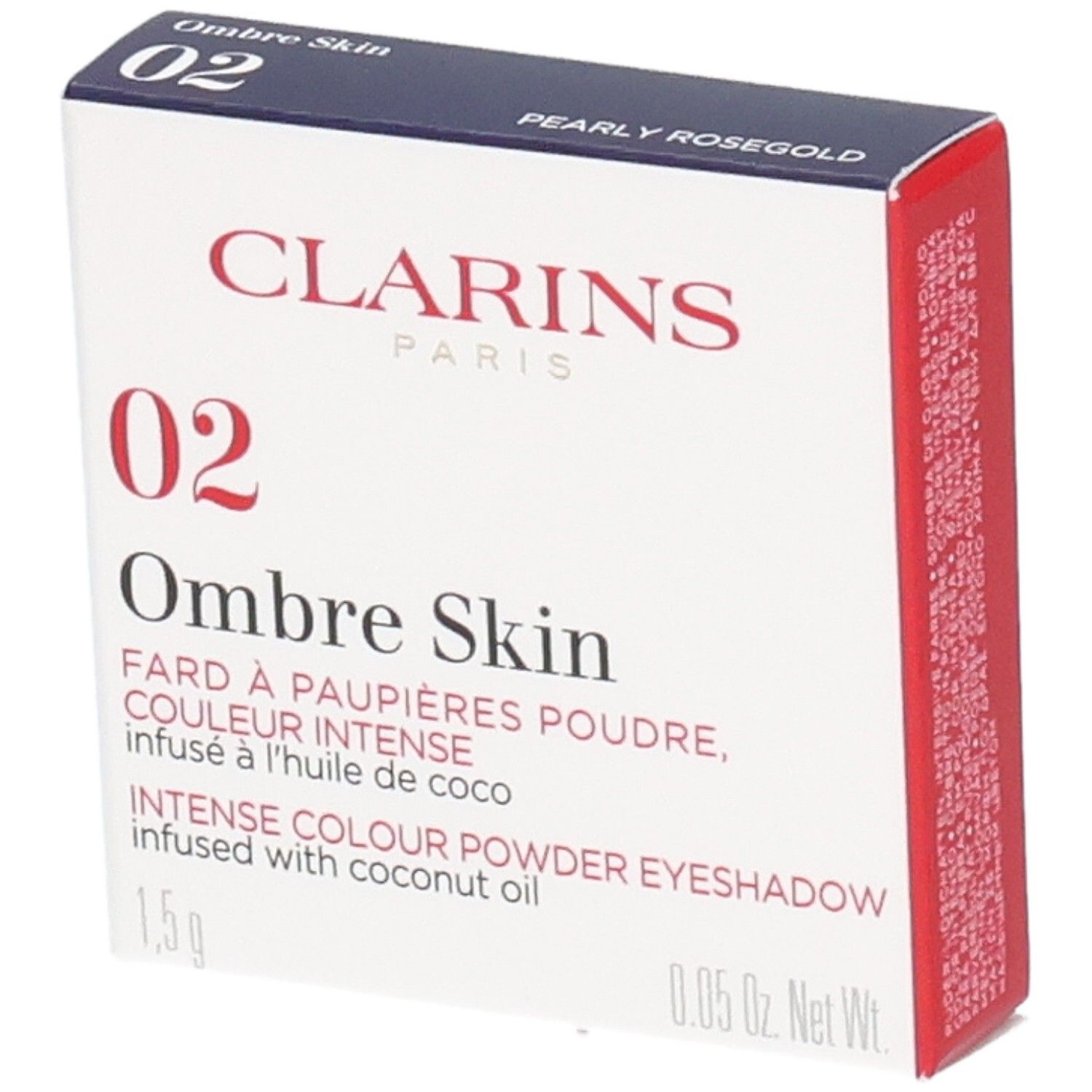 Clarins Ombre Skin Lidschatten 02 Pearly Rosegold in Faltschachtel.