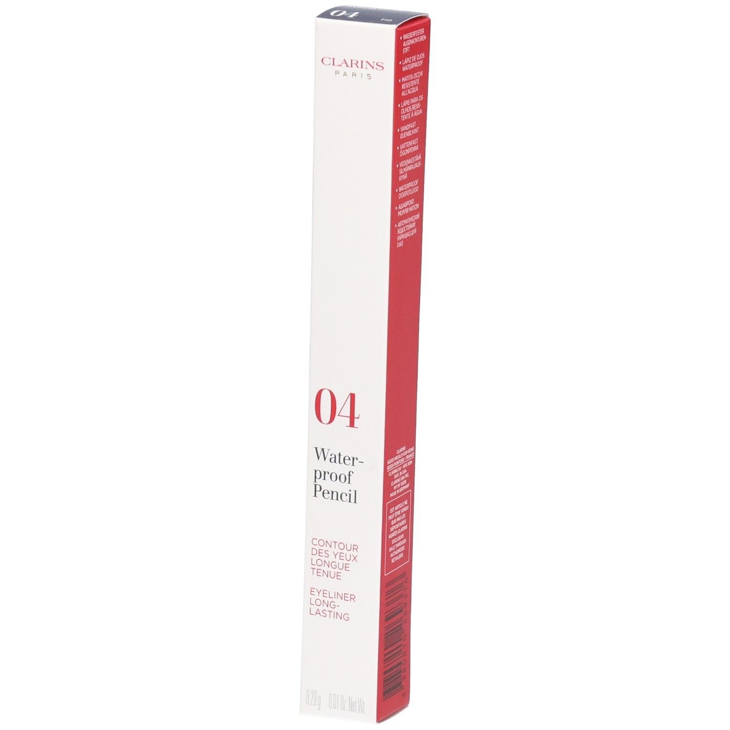 Clarins Waterproof Eye Pencil 04 Fig Verpackung. Langanhaltender Eyeliner.
