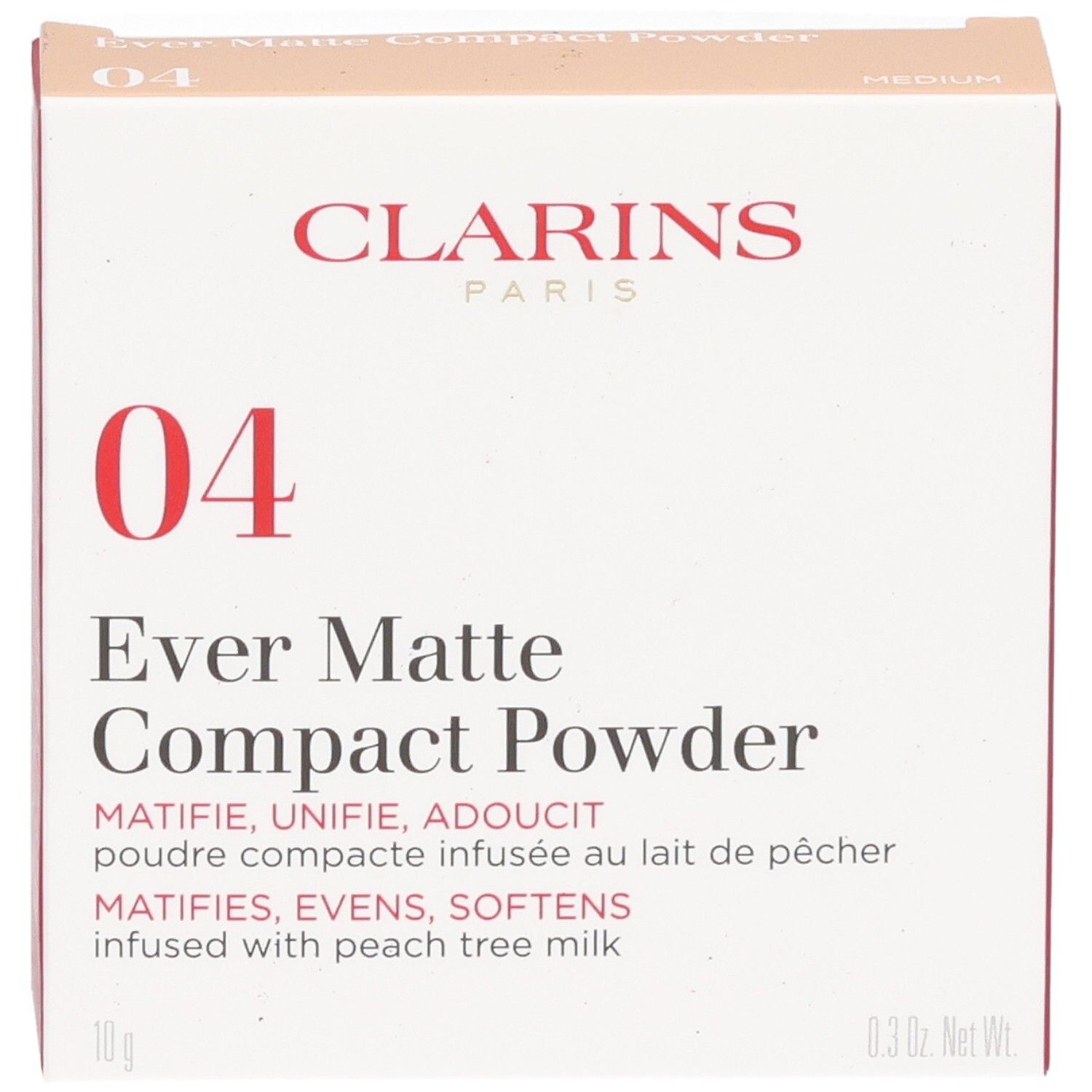 Clarins Ever Matte Compact Powder 04 Medium Umverpackung.