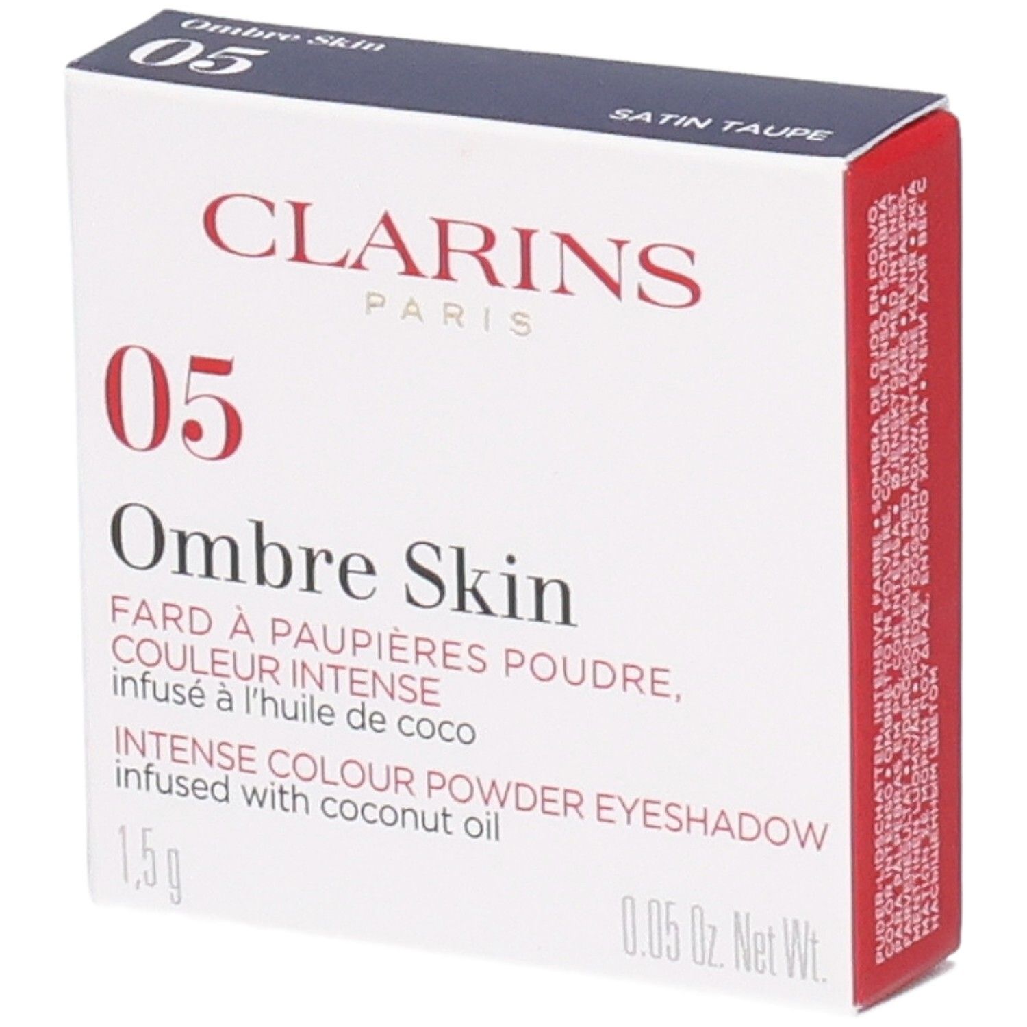 Clarins Ombre Skin Lidschatten 05 Satin Taupe in Verpackung.
