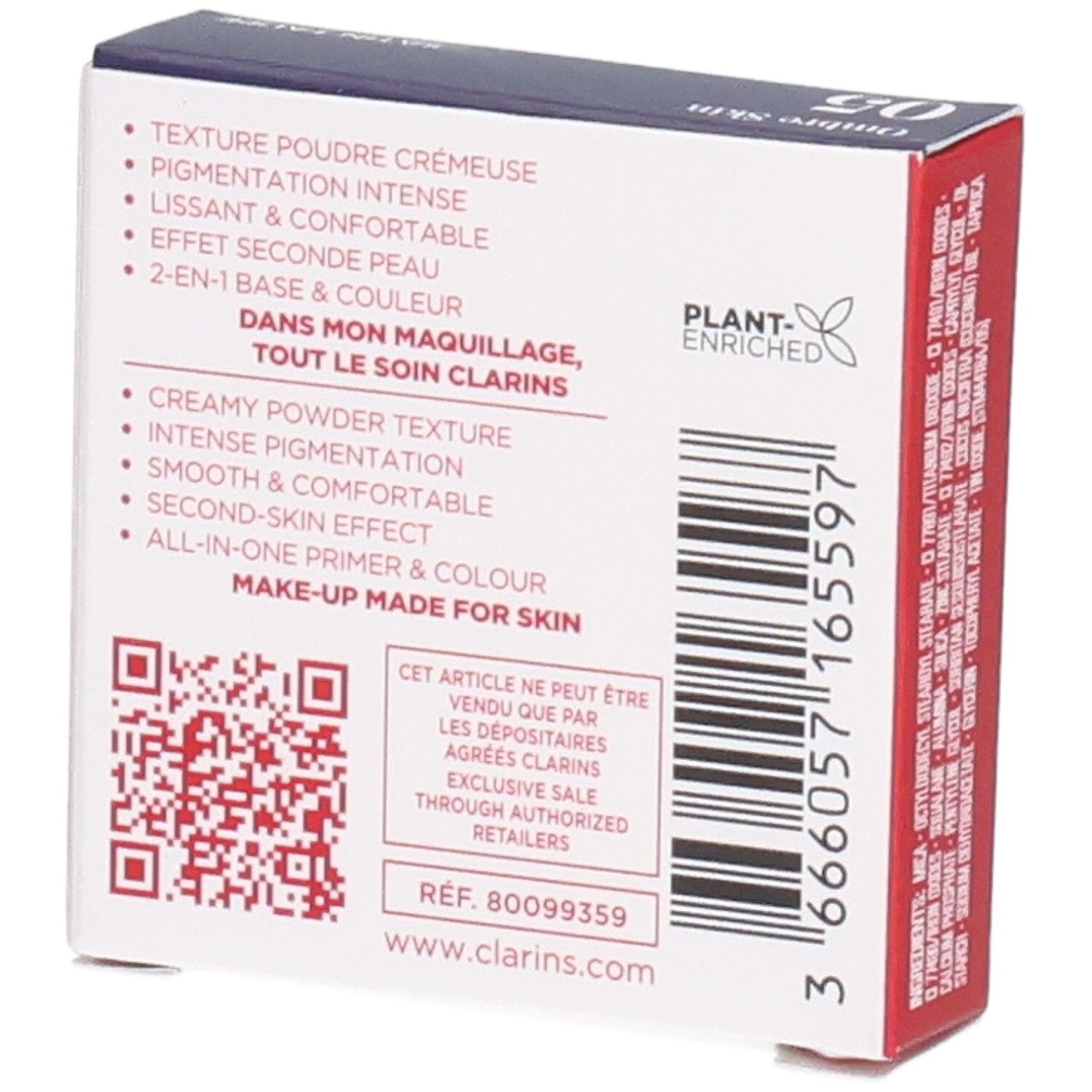 Clarins Ombre Skin Lidschatten 05 Satin Taupe, Rückseite der Verpackung.