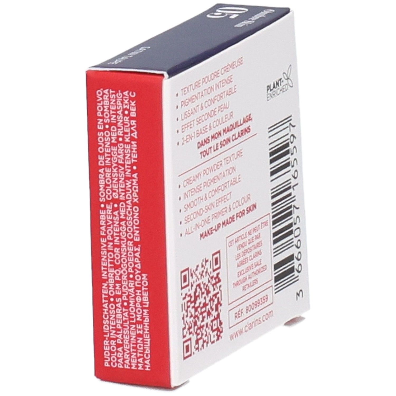 Clarins Ombre Skin Lidschatten 05 Satin Taupe, Seitenansicht der Verpackung.