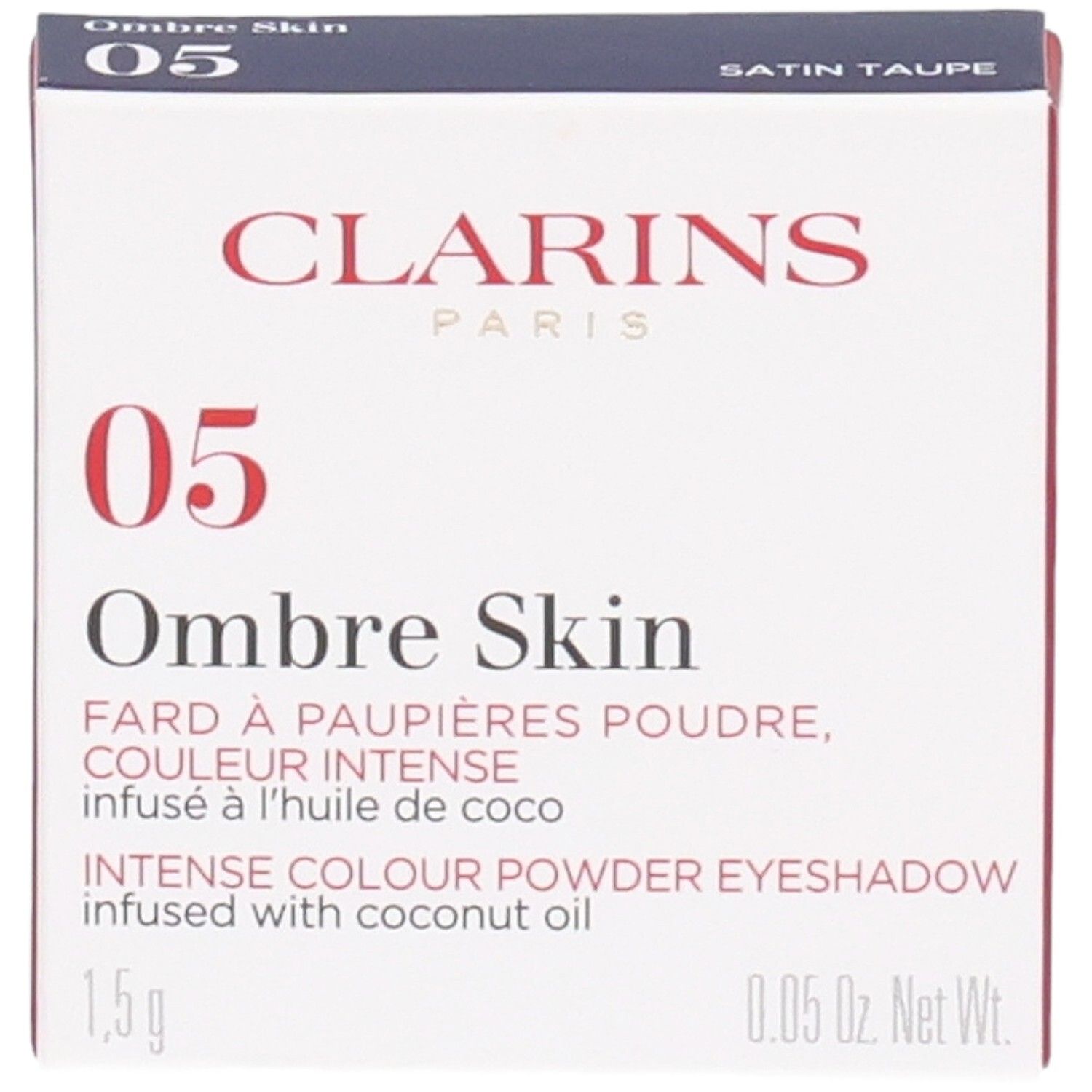 Clarins Ombre Skin Lidschatten 05 Satin Taupe in Verpackung.