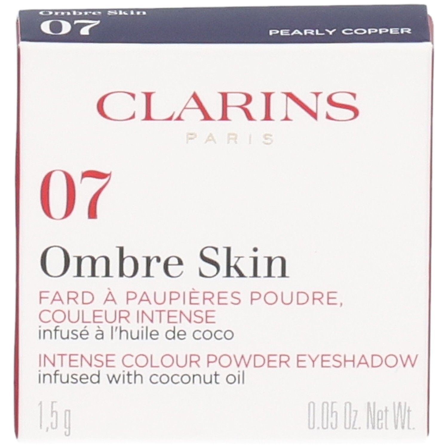 Clarins Ombre Skin Lidschatten Kompakt 07 Perliges Kupfer, 1,5 g, Vorderseite.