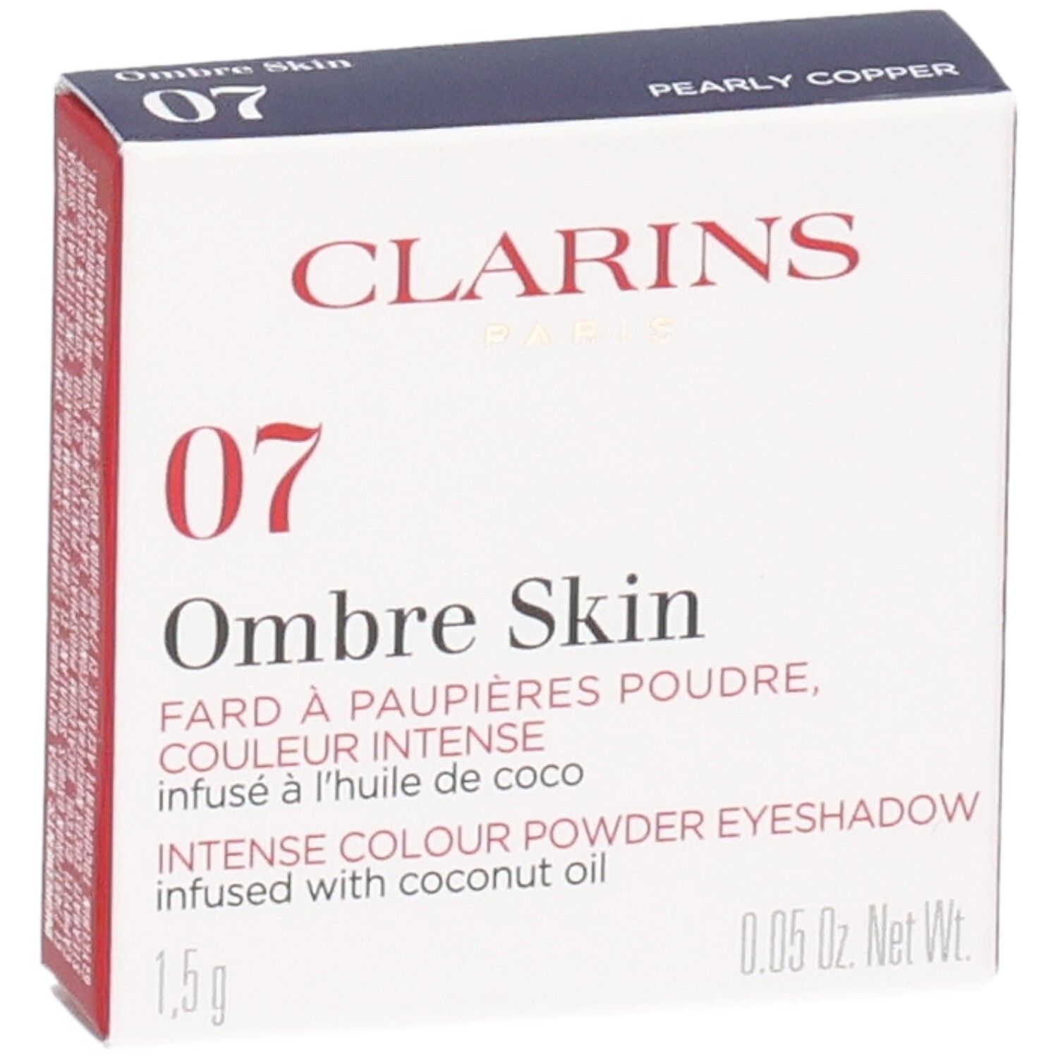 Clarins Ombre Skin Lidschatten Kompakt 07 Perliges Kupfer, 1,5 g, Vorderseite.