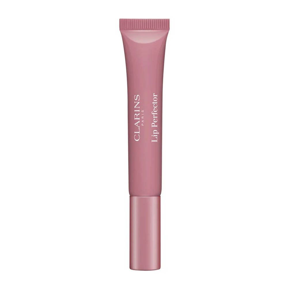 Clarins Lip Perfector 07 Toffee Pink Shimmer, gloss soin pour les lèvres en boîte.