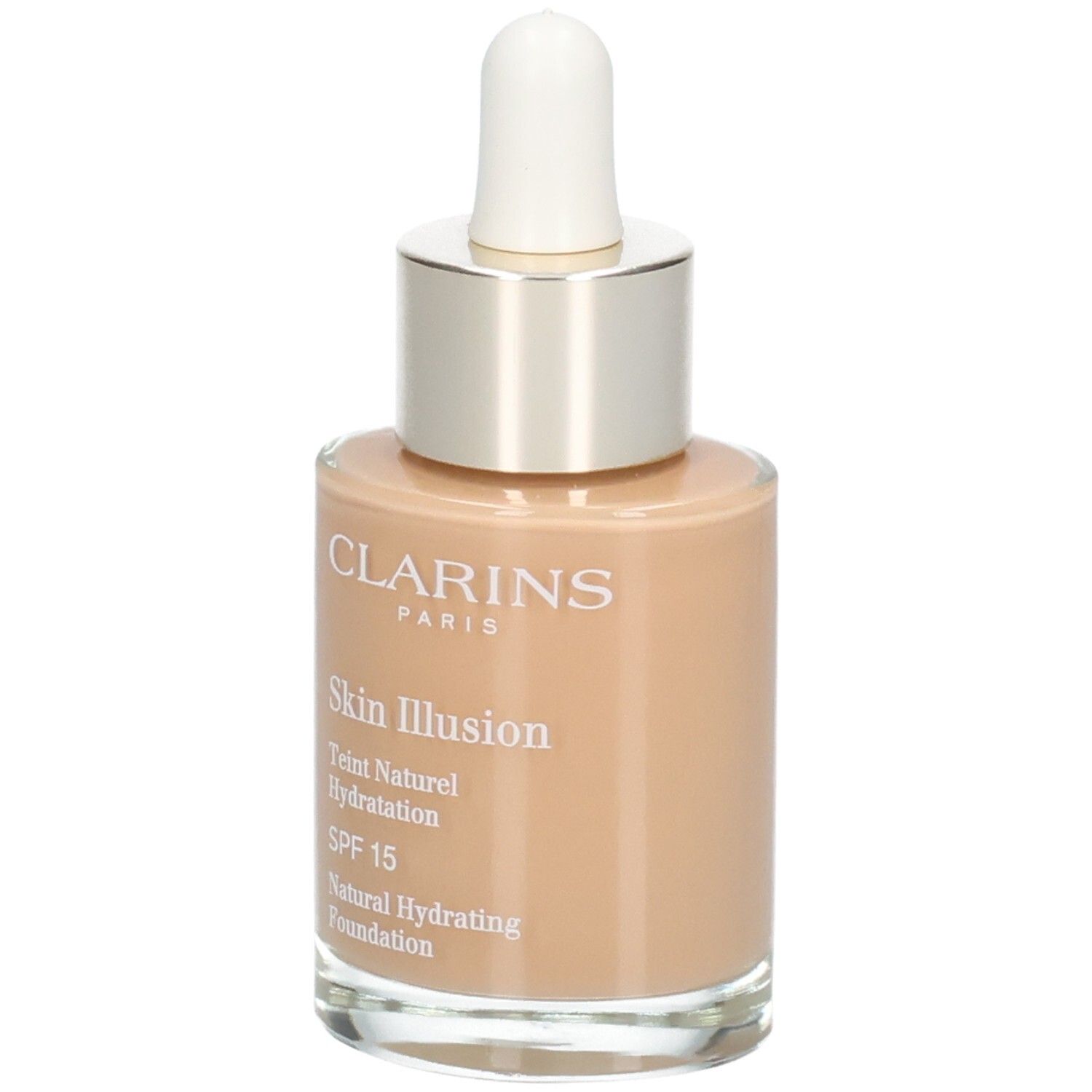 Clarins Skin Illusion Foundation mit Pipette, SPF 15. Natürliches, hydratisierendes Make-up.