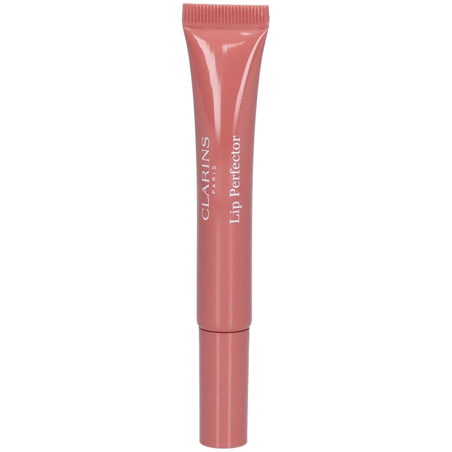 Clarins Lip Perfector in einem rosafarbenen Röhrchen mit Applikator.