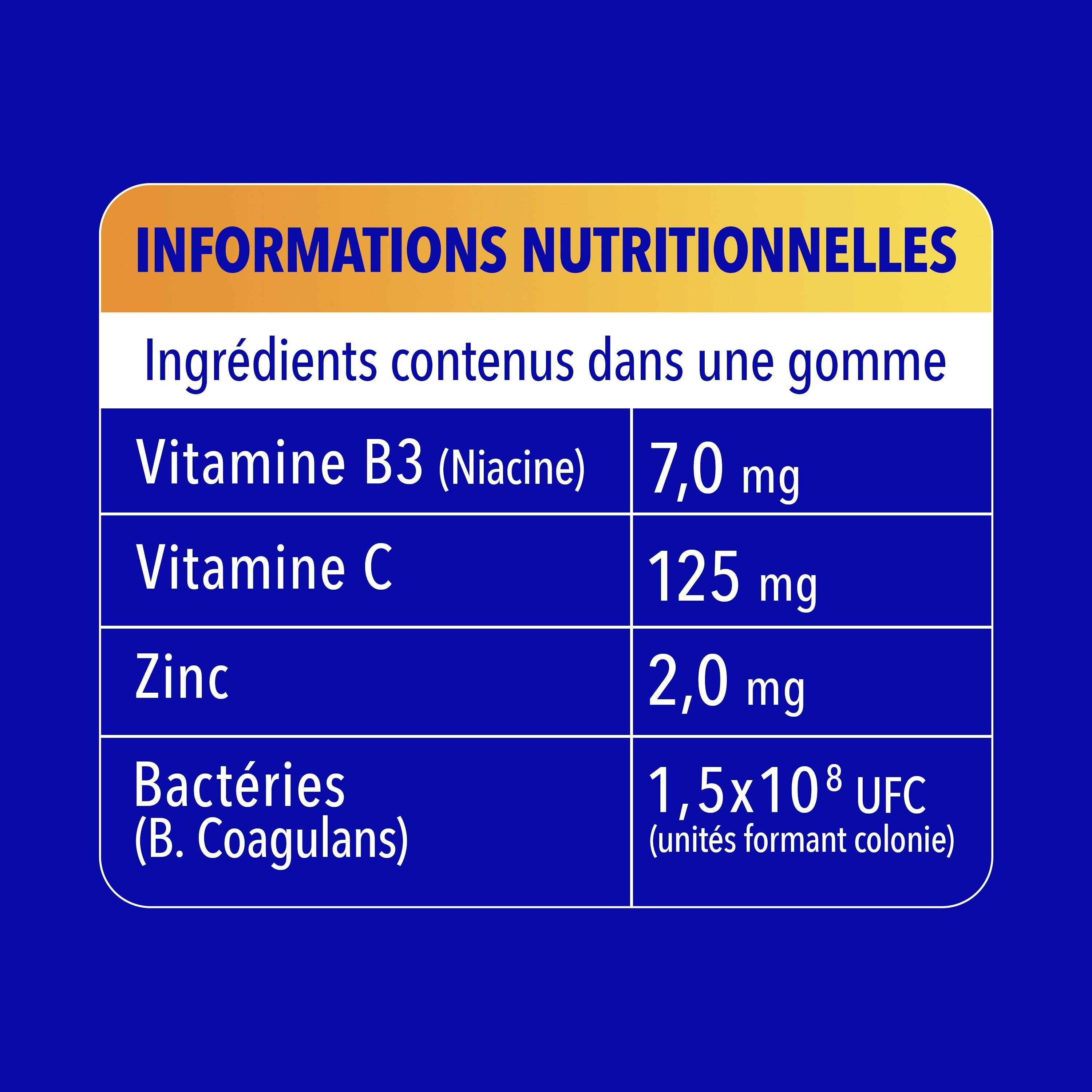 Fraise, cerise et gomme rouge. Texte: SAVEUR FRUITS ROUGES.