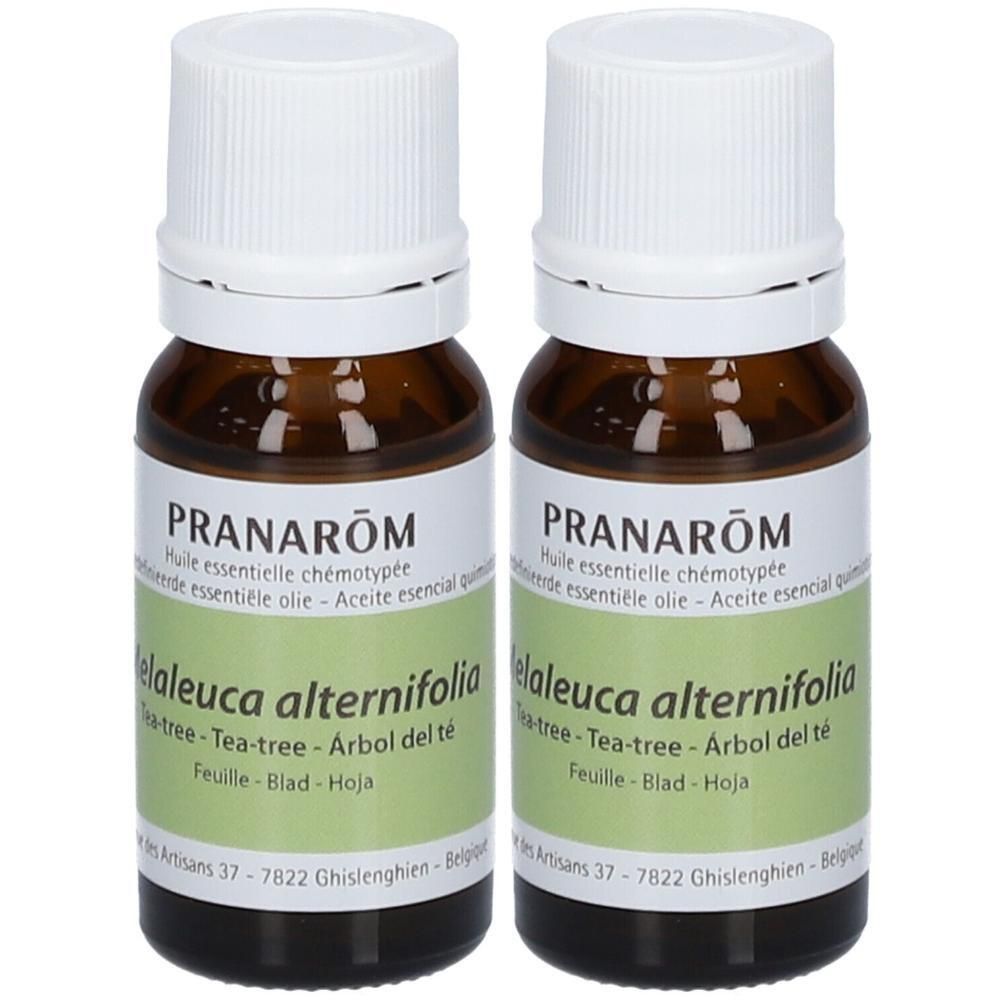 Zwei Flaschen PRANAROM Teebaumöl, Melaleuca alternifolia, 10ml.