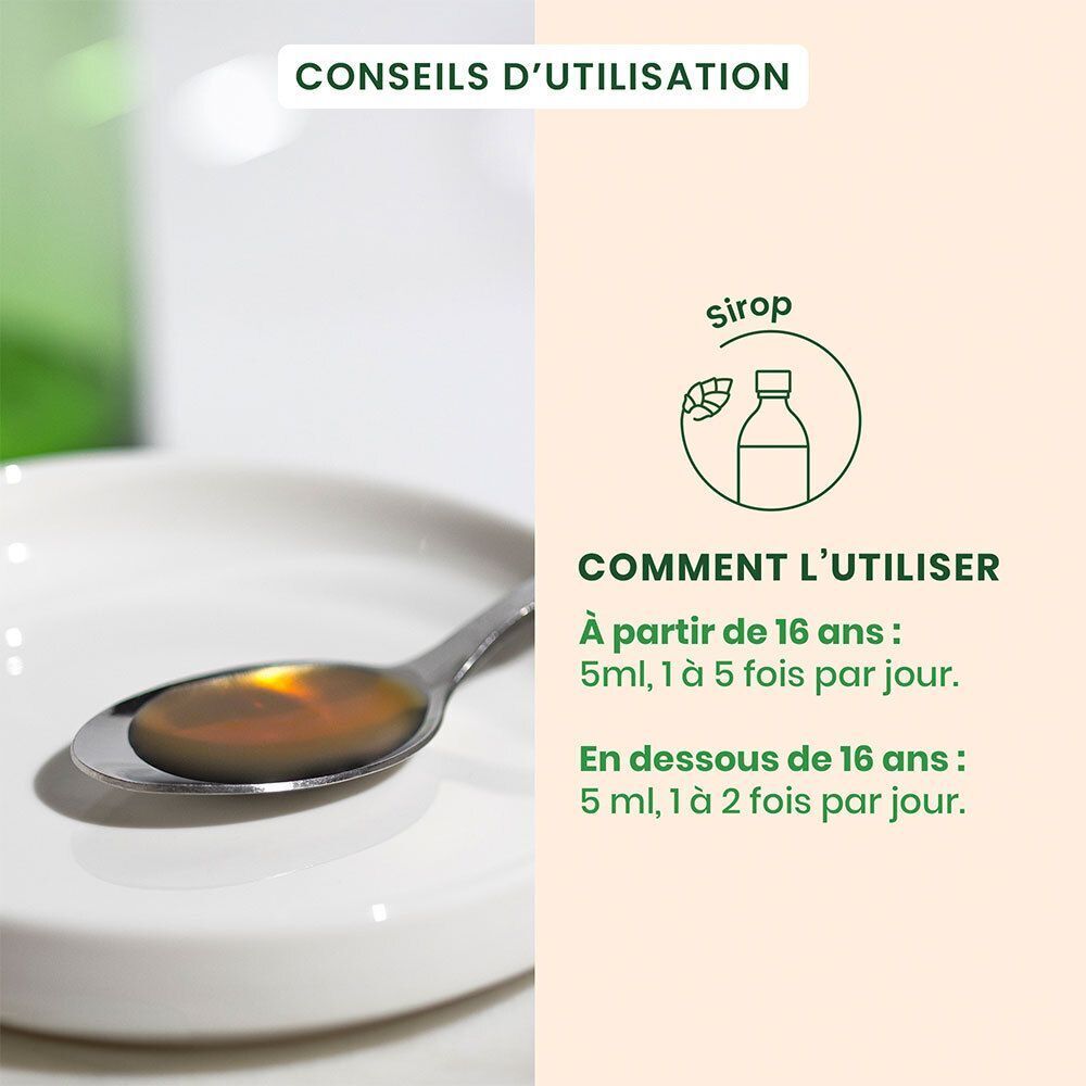 Quatre bouteilles de sirop. HerbalGem Sirop Respiration, Sirop Chantres, Sirop Apaisant, Sirop Fumeurs.