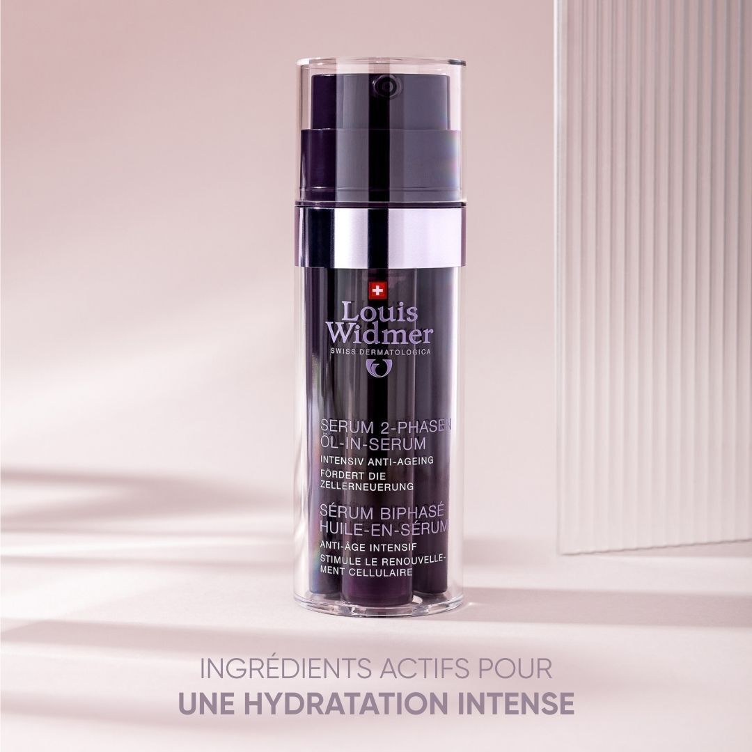 Femme avec peau. Texte : 'Soins anti-âge intensifs...'.