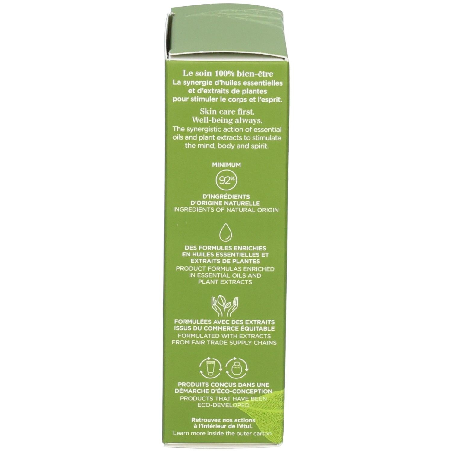 Clarins Eau Extraordinaire Aroma Verpackung, Seitenansicht.