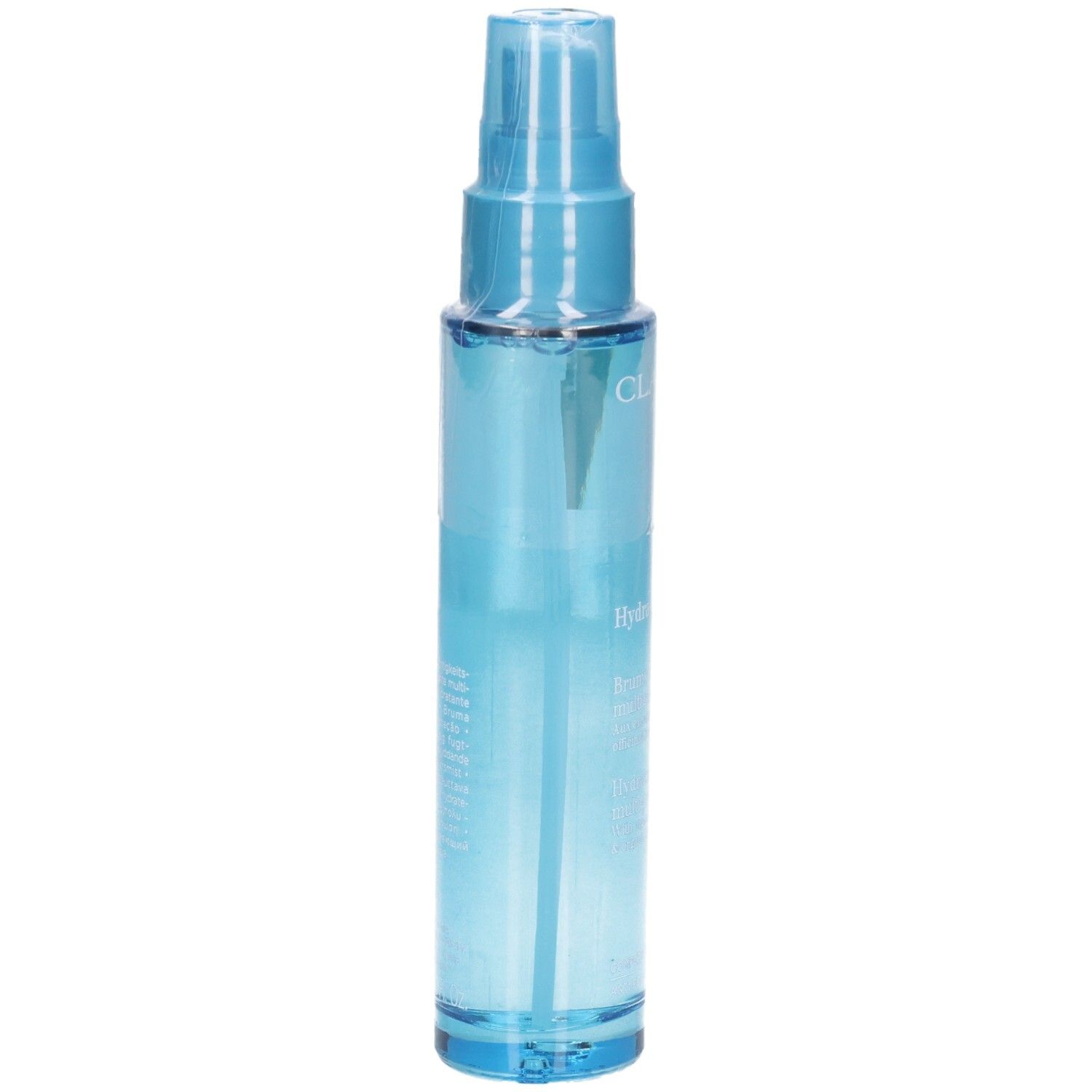 Clarins Hydra-Essentiel Brume Hydratante Multi-Protection Pumpsprühflasche.