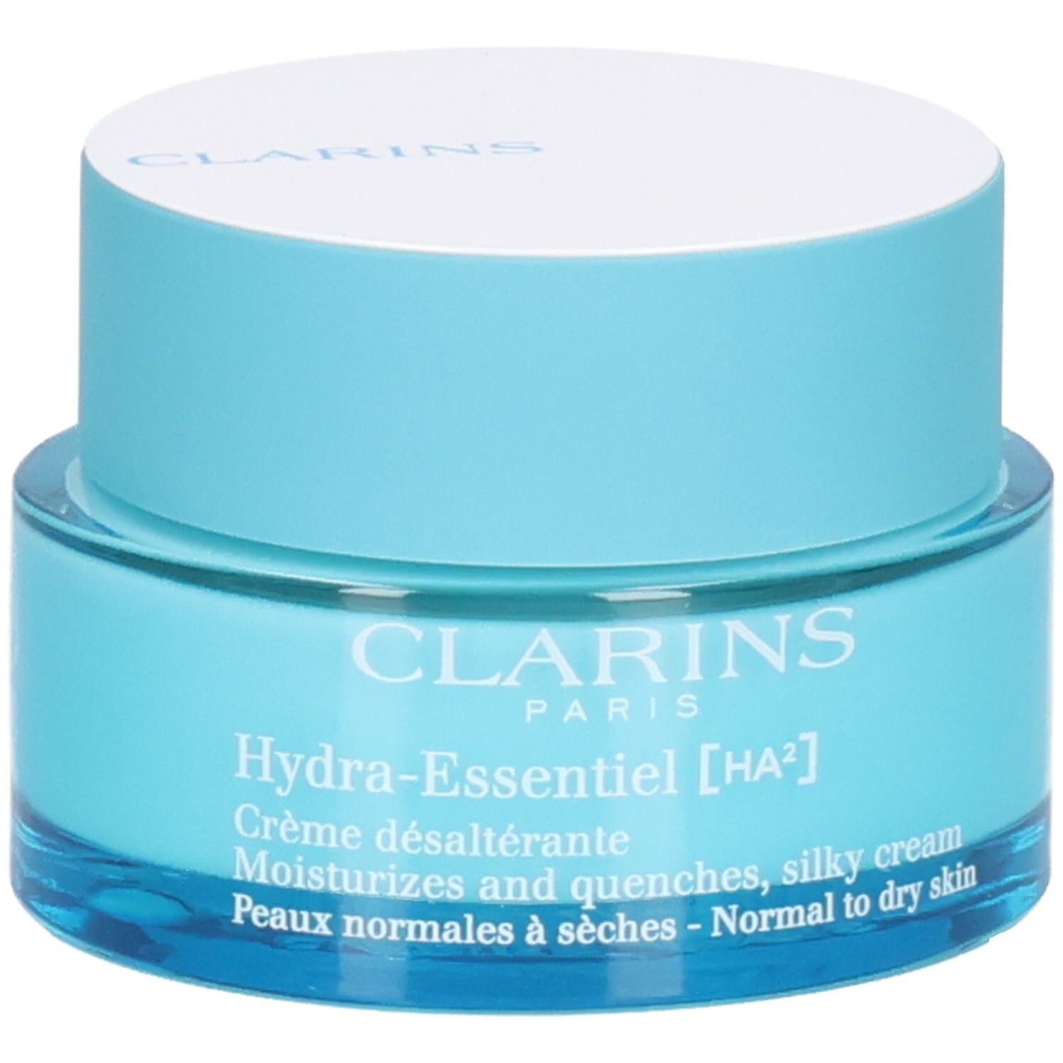 Clarins Hydra-Essentiel [HA²] Tagescreme, leicht schräg von vorne.