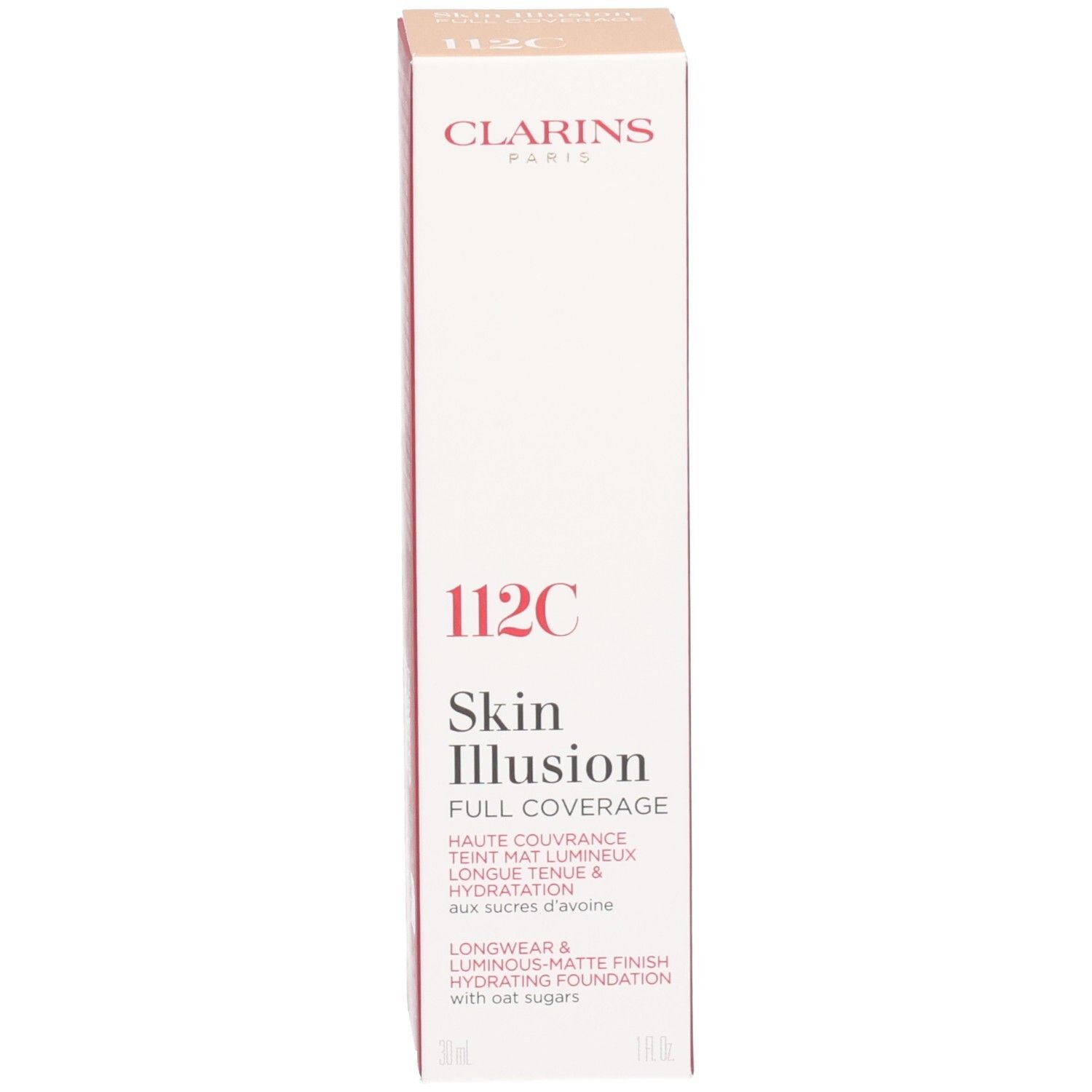 Clarins Skin Illusion Full Coverage Foundation 112C Umverpackung.