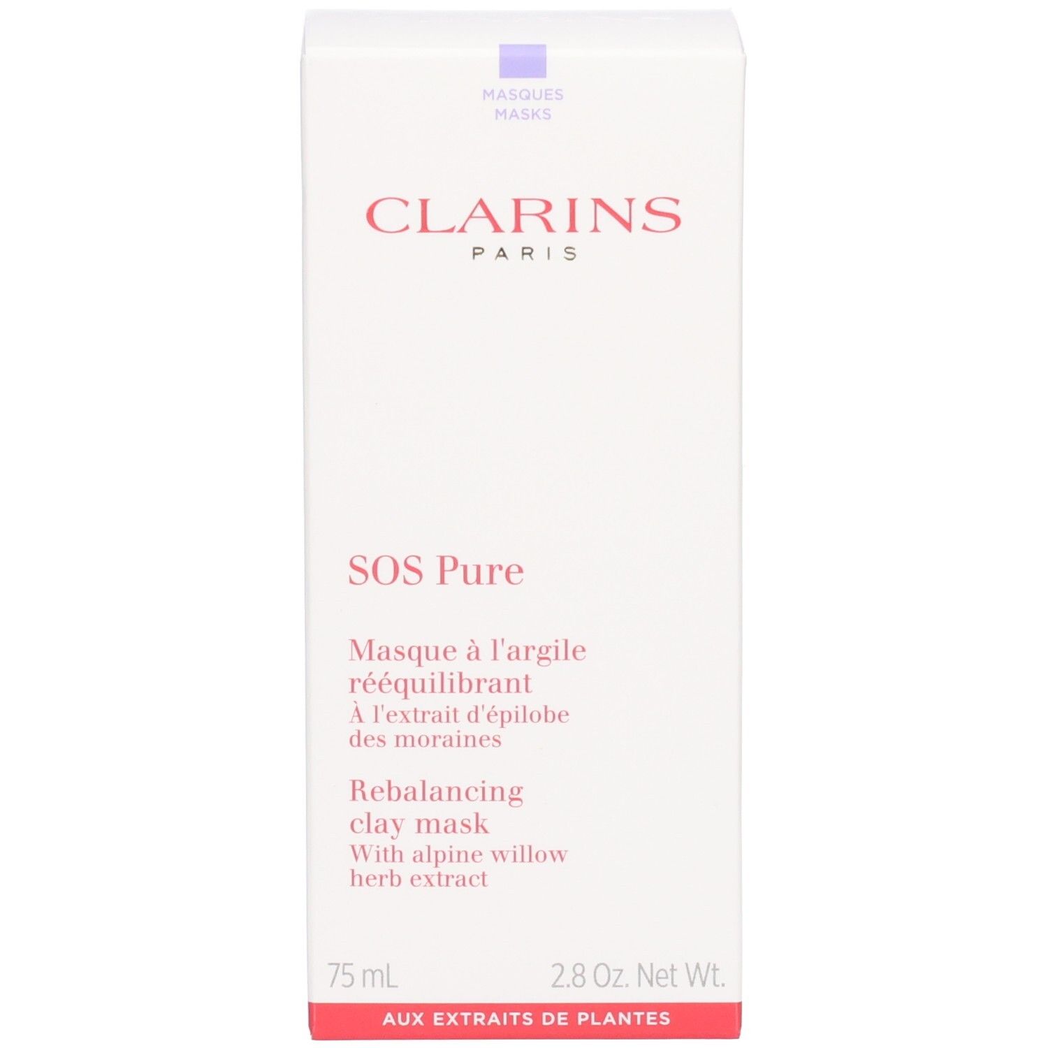 Clarins SOS Pure Gesichtsmaske, 75 ml.