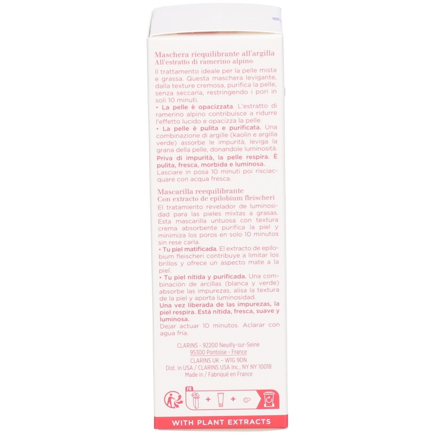 Clarins SOS Pure Gesichtsmaske, 75 ml.