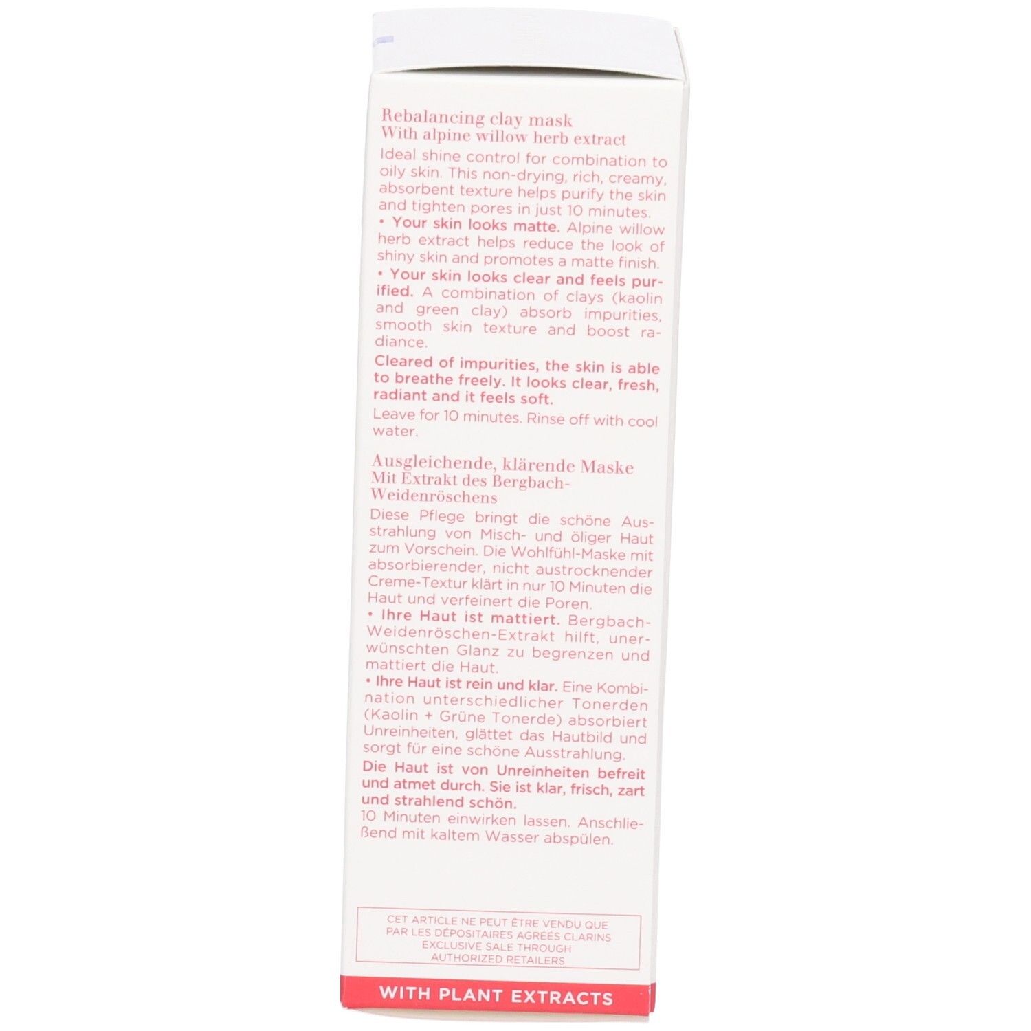 Clarins SOS Pure Gesichtsmaske, 75 ml.