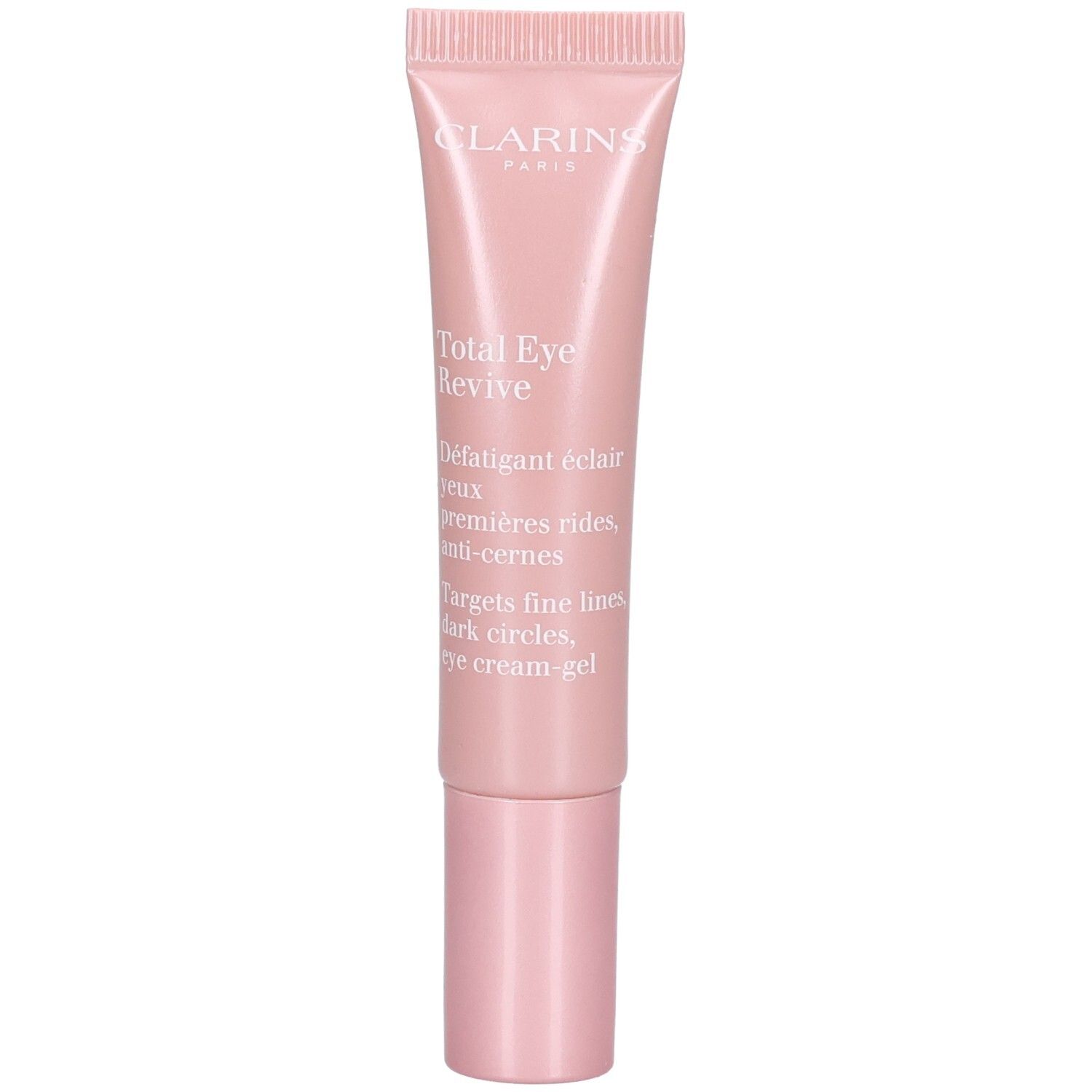 Clarins Total Eye Revive Tube in Rosa mit Applikator.