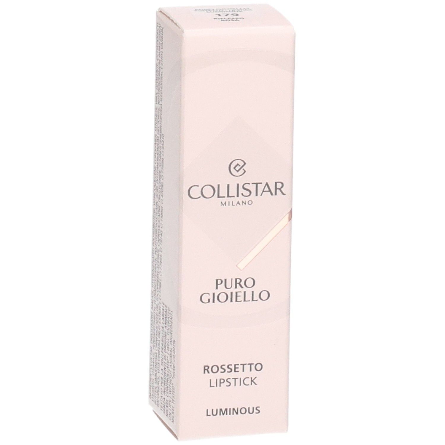 Collistar Puro Gioiello Luminous Lipstick Verpackung mit Logo und Produktbezeichnung.