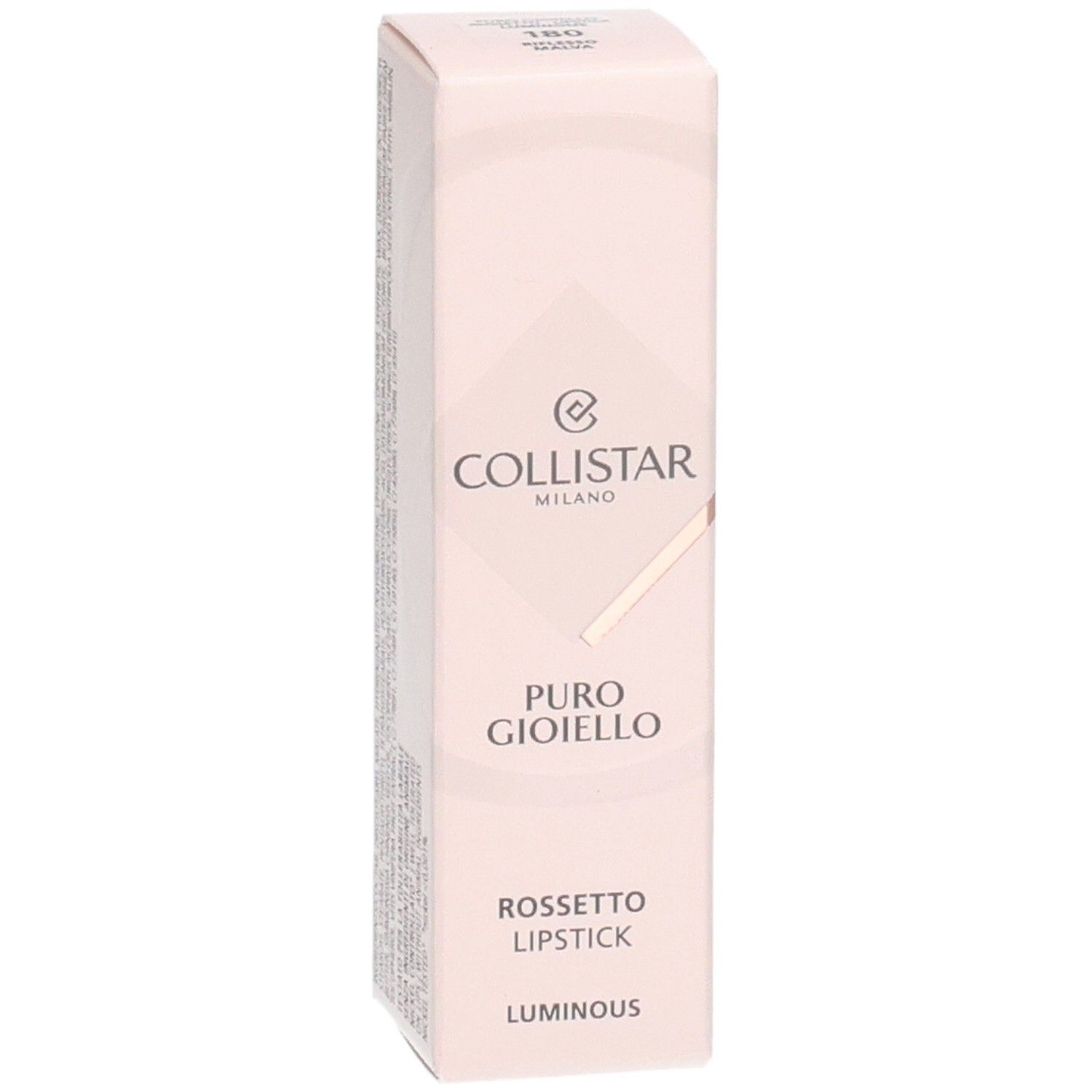 Collistar Puro Gioiello Lippenstift-Verpackung mit Markensymbol und Produktbezeichnung.