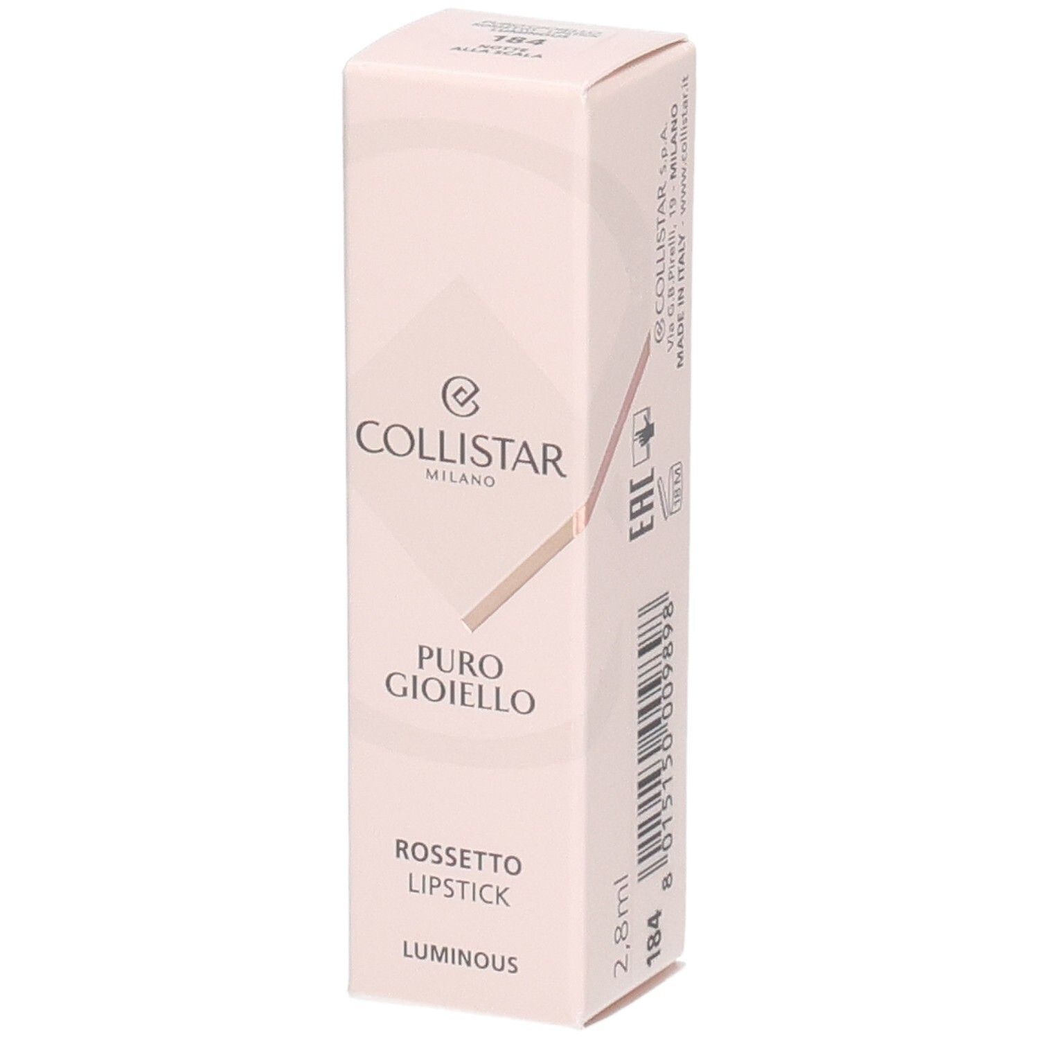 Collistar Puro Gioiello Lippenstiftverpackung, Farbe 184 Notte Alla Scala.