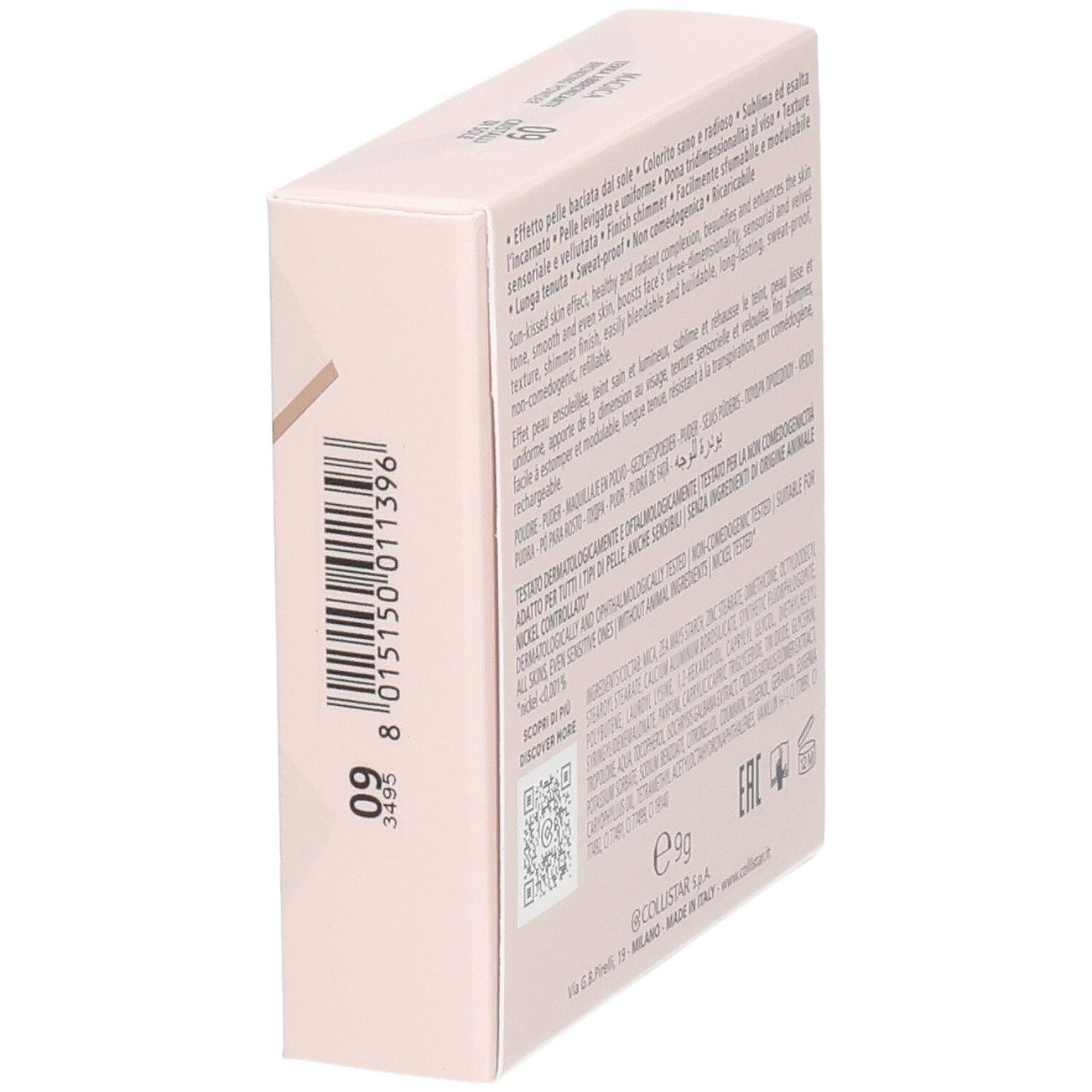 Collistar Magica Bronzing Powder Verpackung, schräge Ansicht mit Logo und Produktbezeichnung.