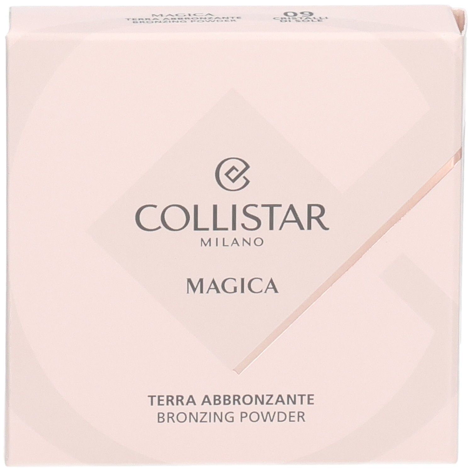 Collistar Magica Bronzing Powder Verpackung, Vorderseite mit Produktnamen und Logo.