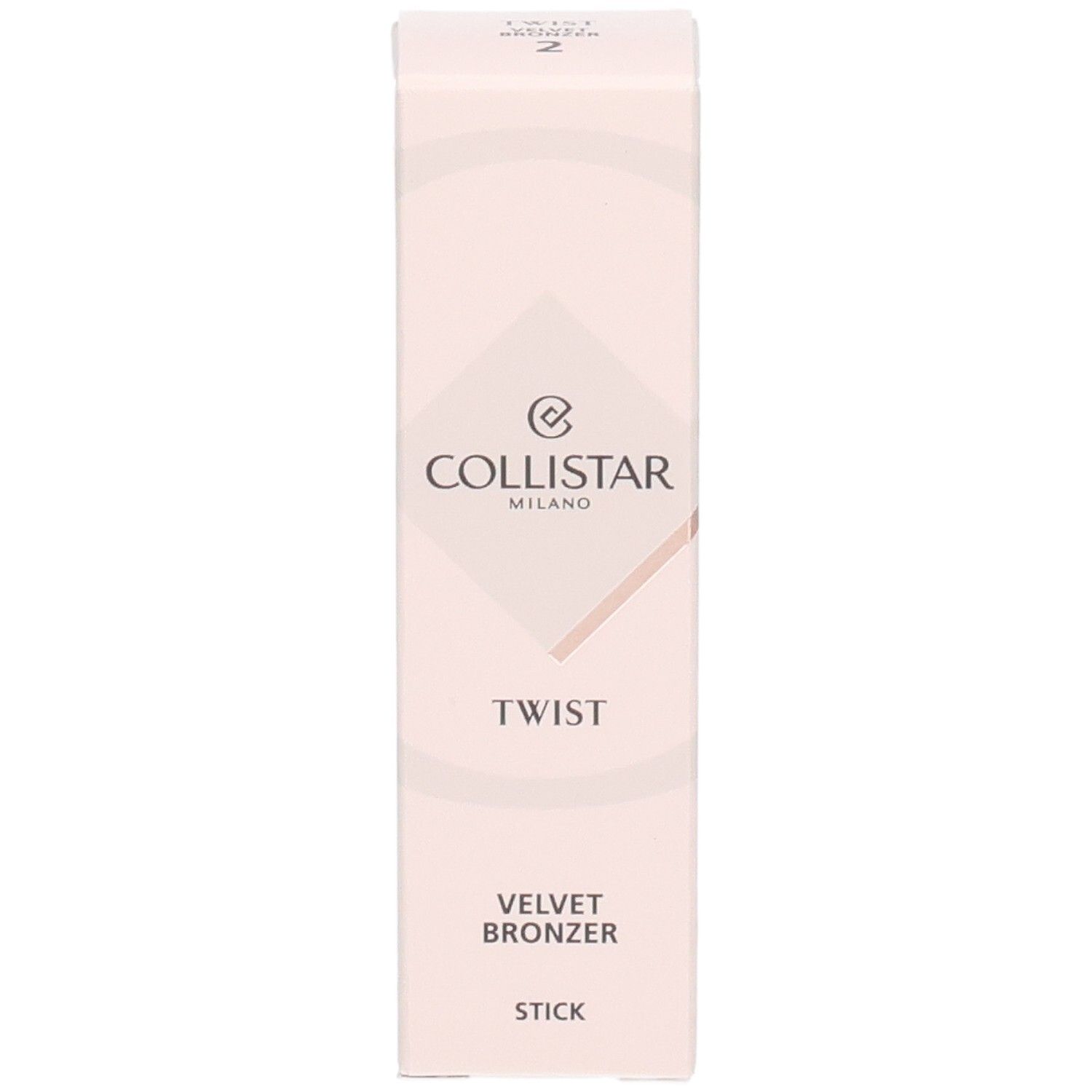 Collistar Twist Velvet Bronzer Stick Verpackung, Vorderseite.