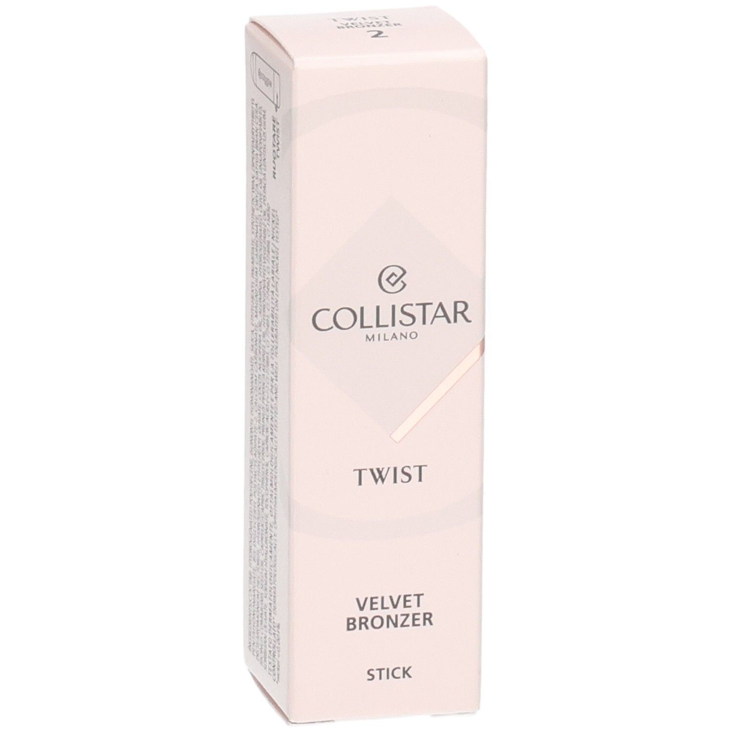 Collistar Twist Velvet Bronzer Stick Verpackung, Seite.
