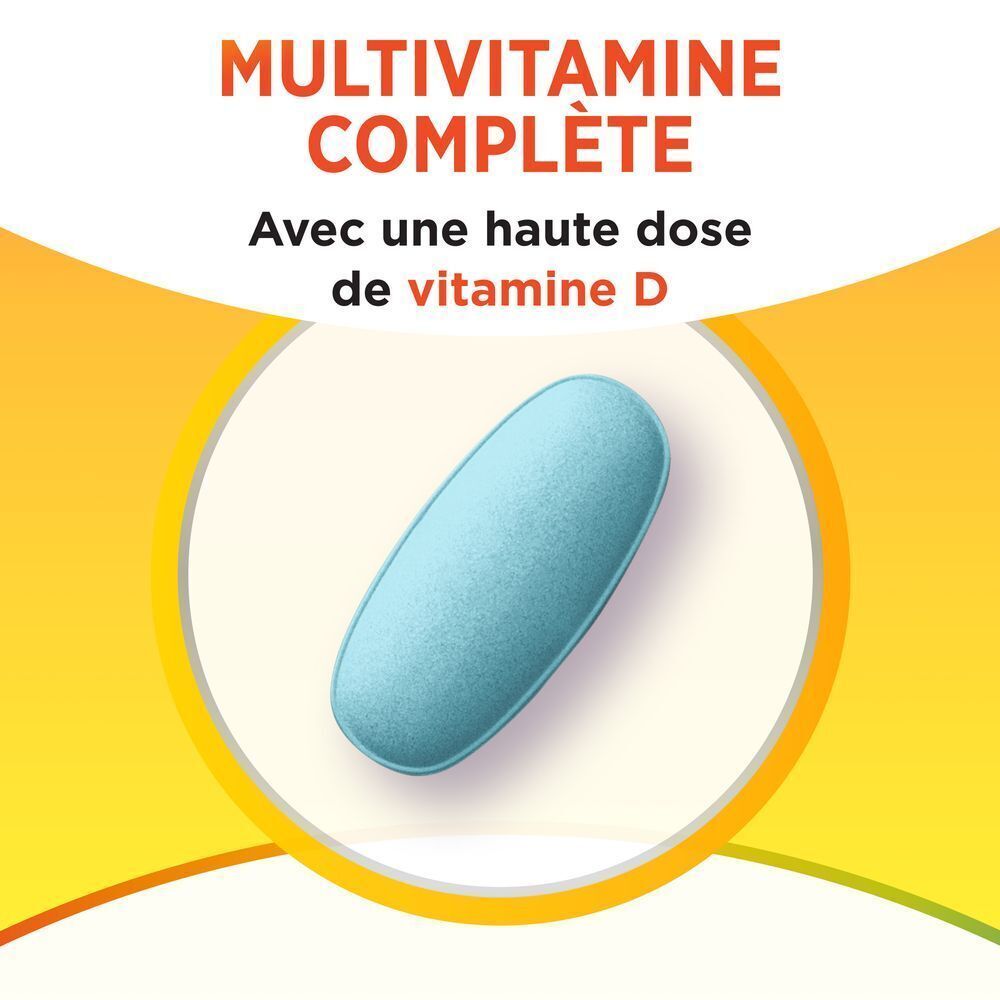 Boîte de Centrum Vitamine D Boost Multivitamines, 30 comprimés, 1200 UI de vitamine D.