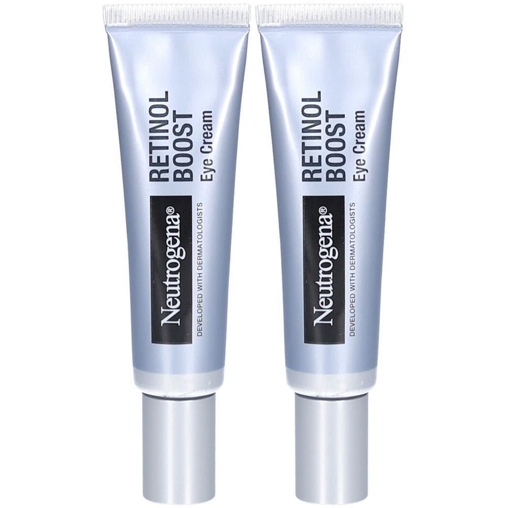 Deux tubes de crème contour des yeux Neutrogena Retinol Boost.
