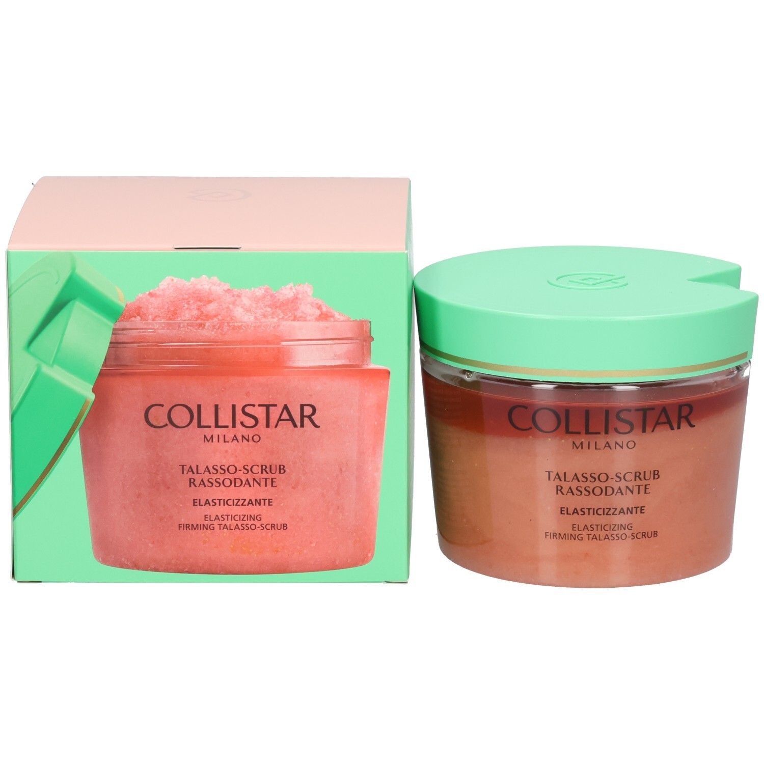 Verpackung und Behälter des Collistar Talasso-Scrubs.