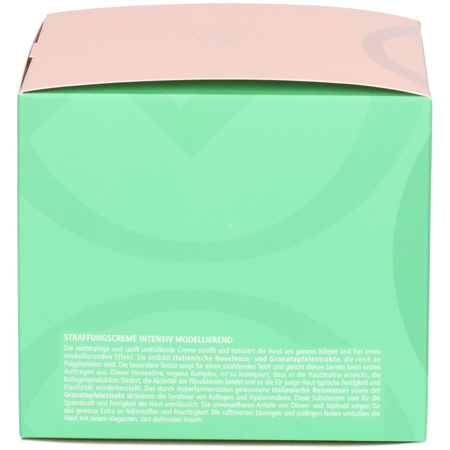 Seite einer grünen Box mit detaillierter Beschreibung der Collistar Intensive Reshaping Firming Cream.