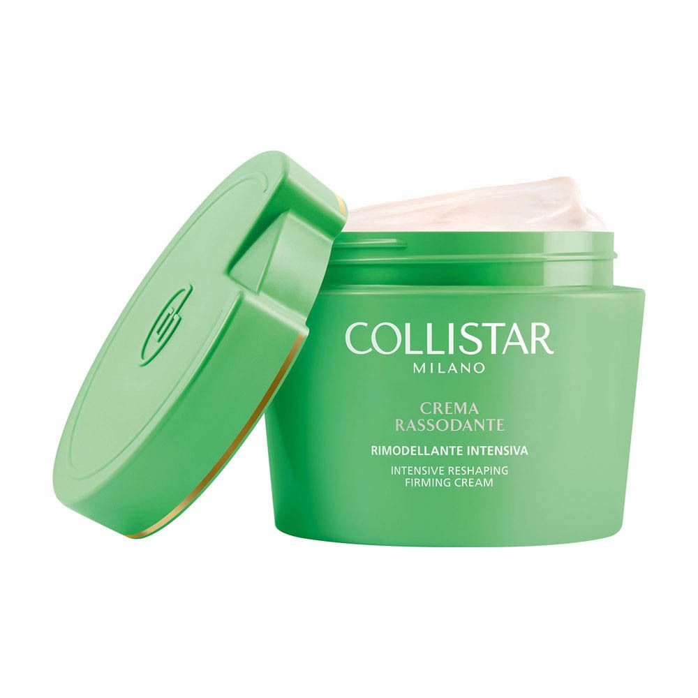 Arrière d'un pot vert de Crème Raffermissante Remodelante Intensive Collistar, 400 ml.