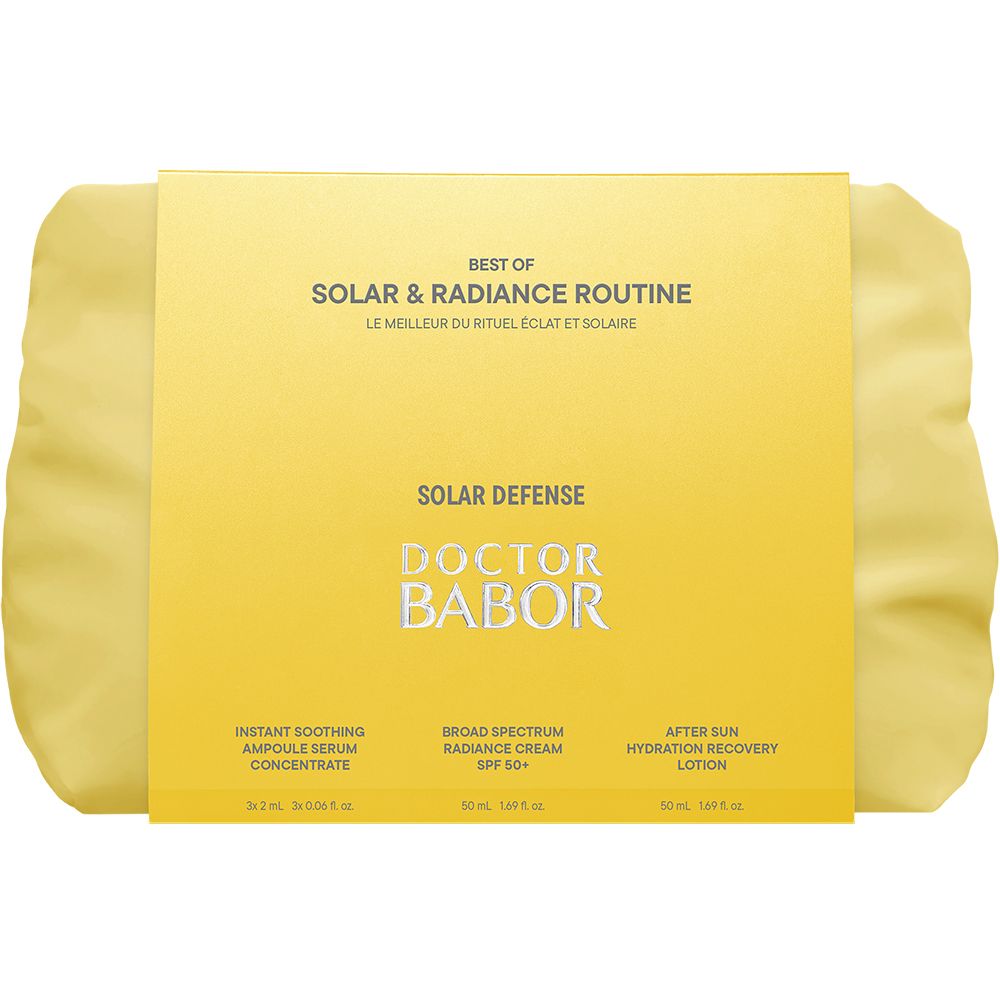 Boîte de cosmétiques Babor avec informations produit et logo.